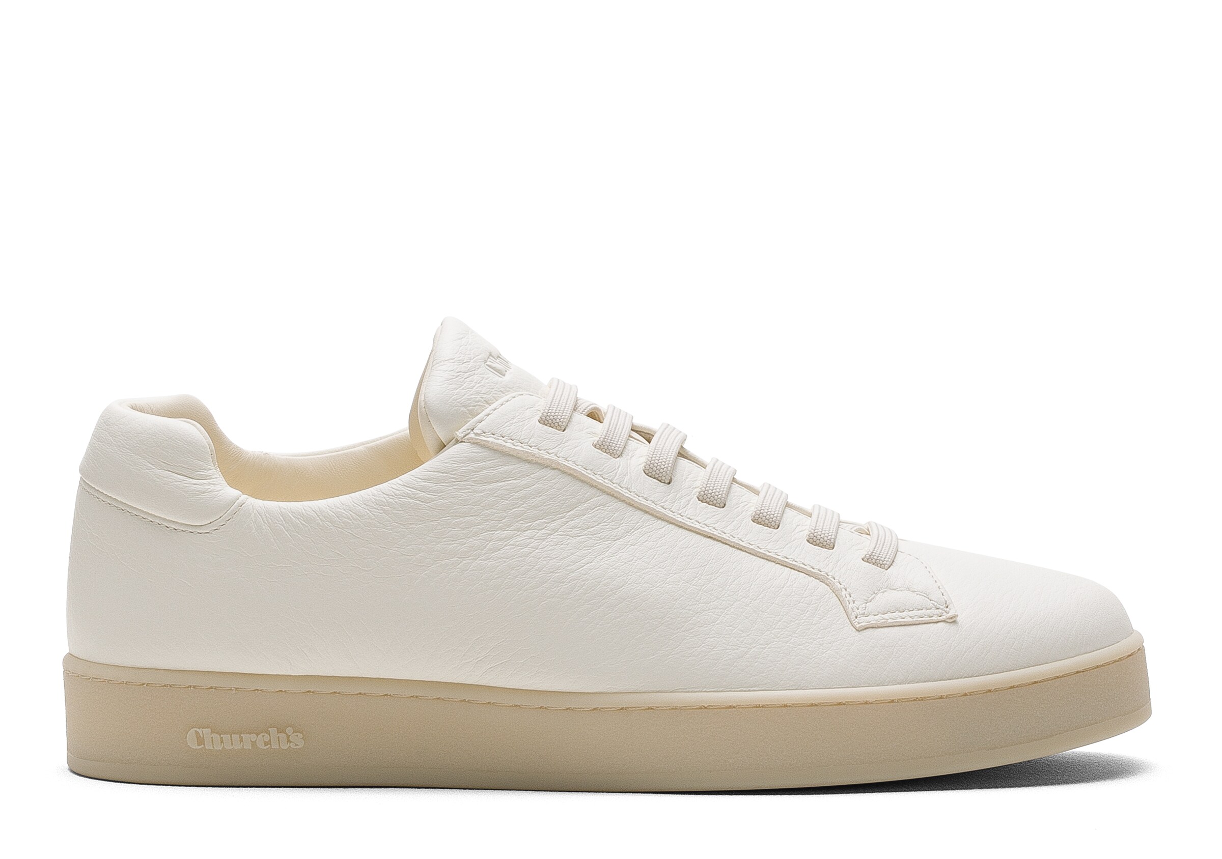 Church Deerskin Sneaker, Man, Ivory, Size 8,5