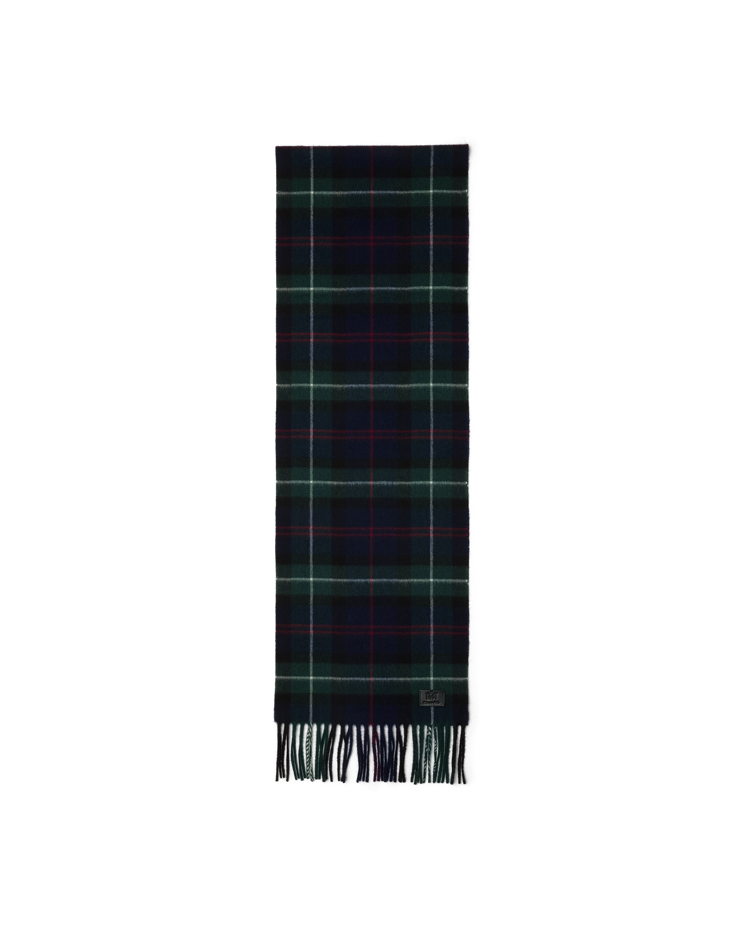 Church Cashmere Wool Tartan Scarf, Man, Blue/red