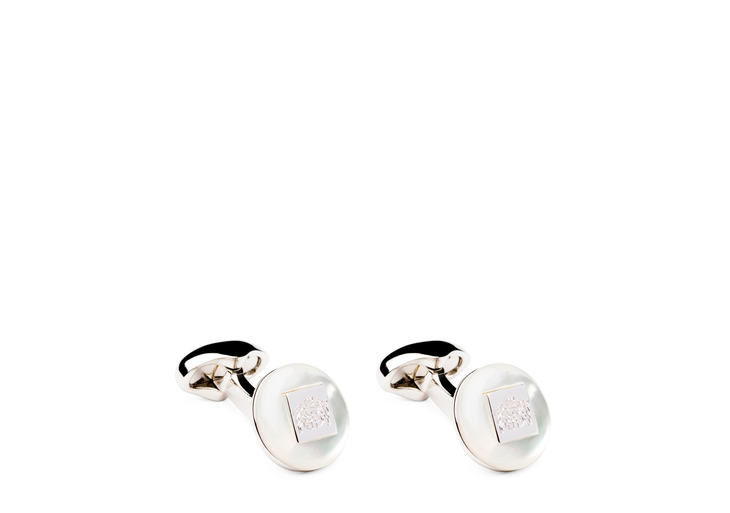 Crest cufflink Church's Écusson Hématite et Plaqué Rhodium Neutre