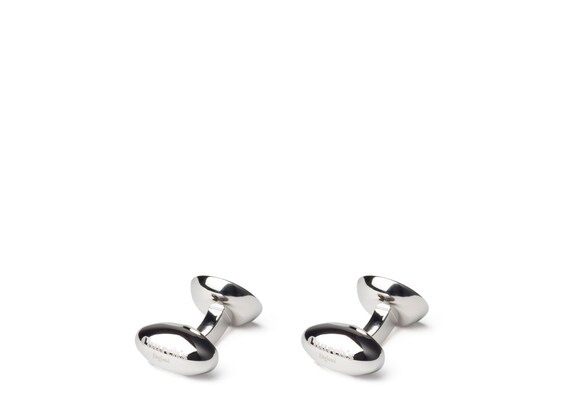 Church's Galileo jet cufflink Swarovski & Rhodium Plated Jet black