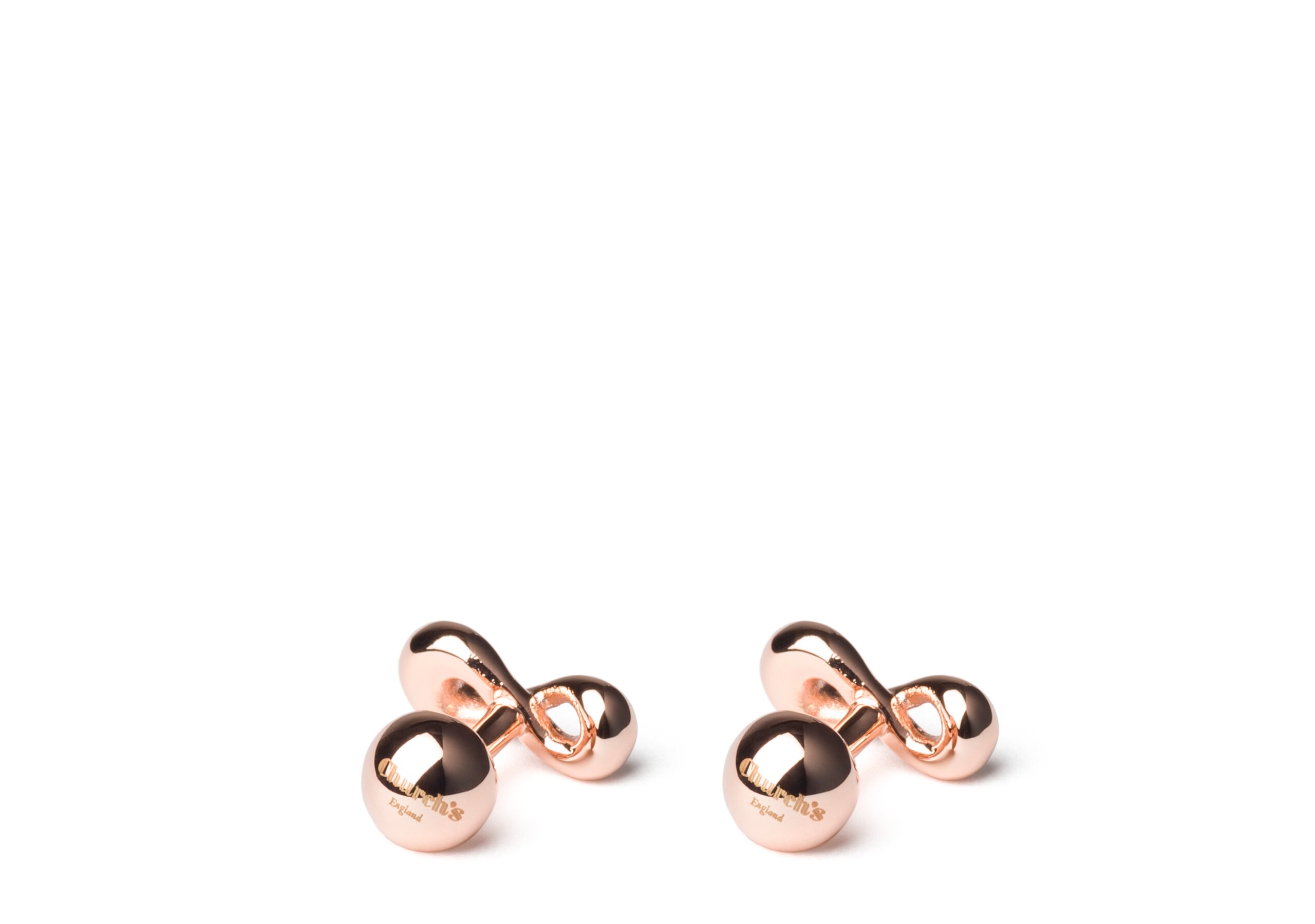 Infinity cufflink Church's Rose Gold Plated Infinity Knot Gold/silver