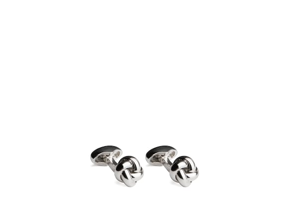 Church's Knotted cufflink Rhodium Plated Knot Silver