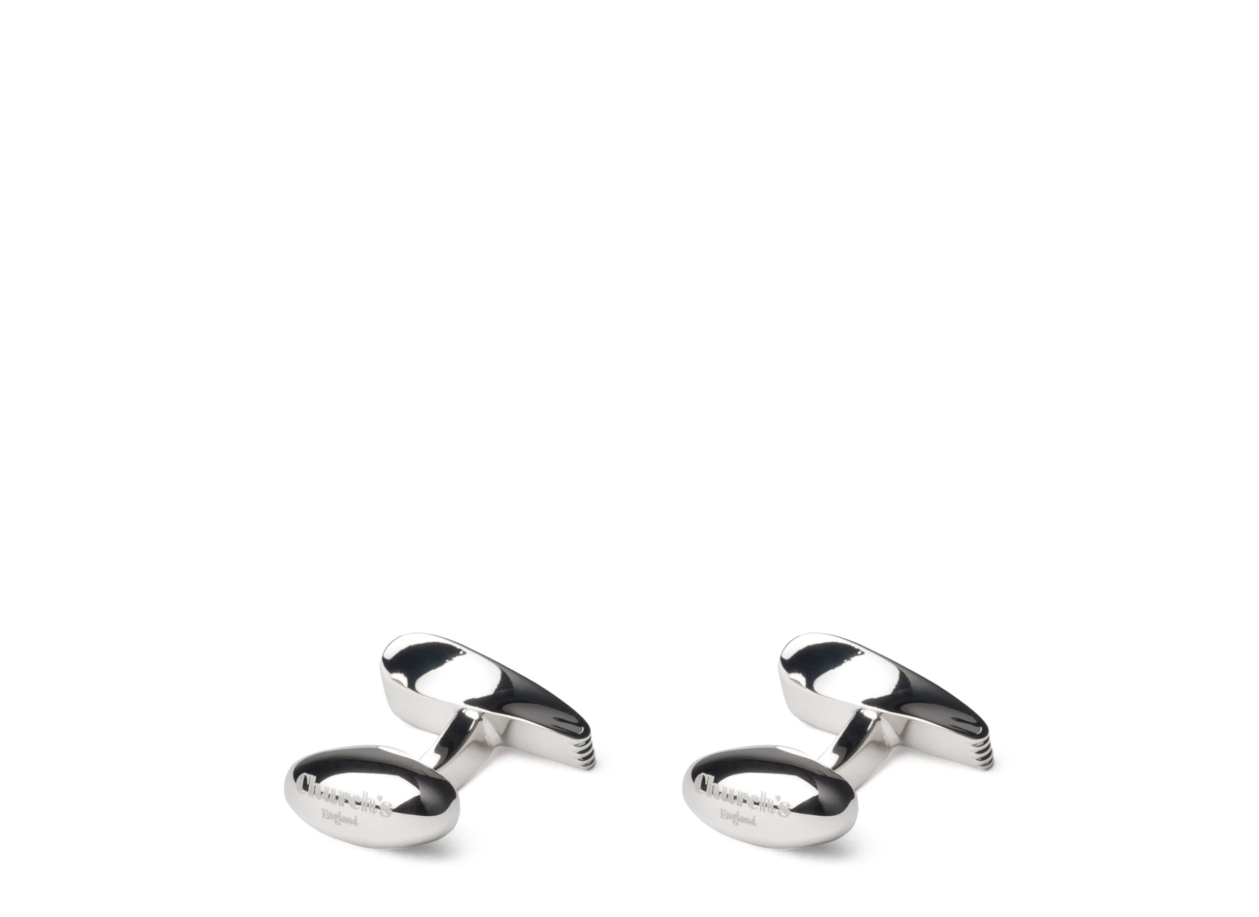Wave cufflink Church's Vague Plaqué Rhodium Or/argent