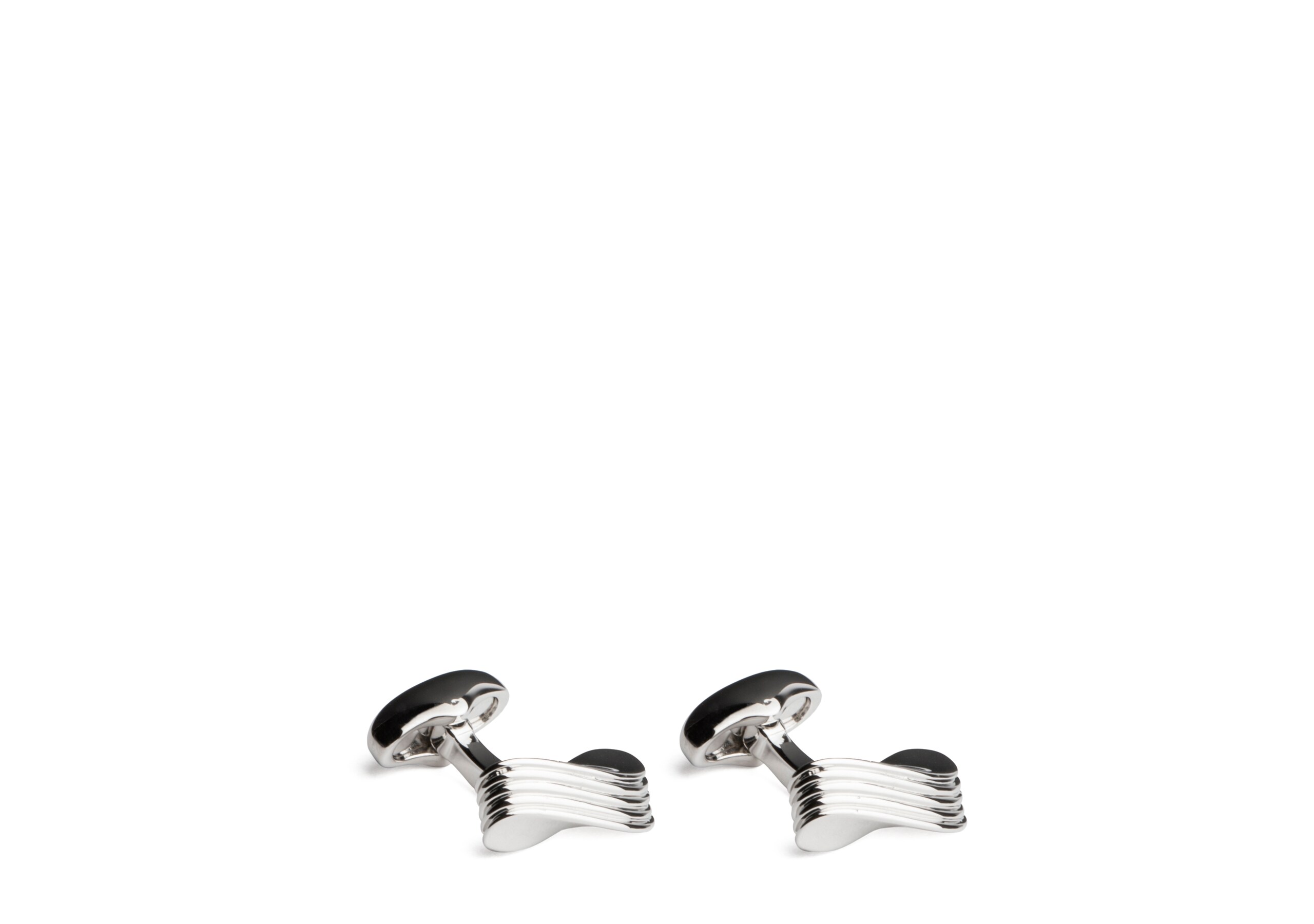 Wave cufflink Church's Vague Plaqué Rhodium Or/argent