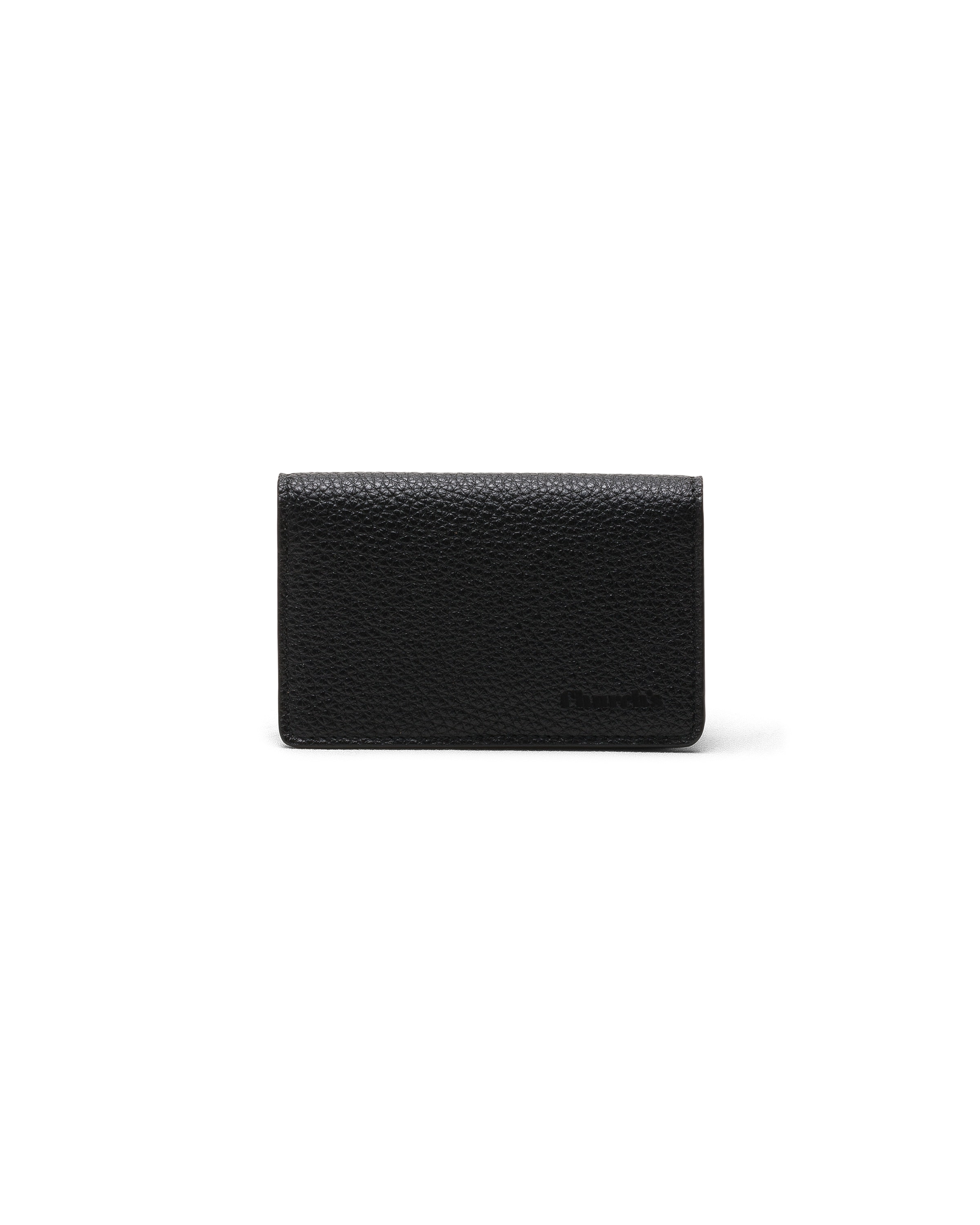 Church Deer Print Calfskin Card Holder, Man, Black