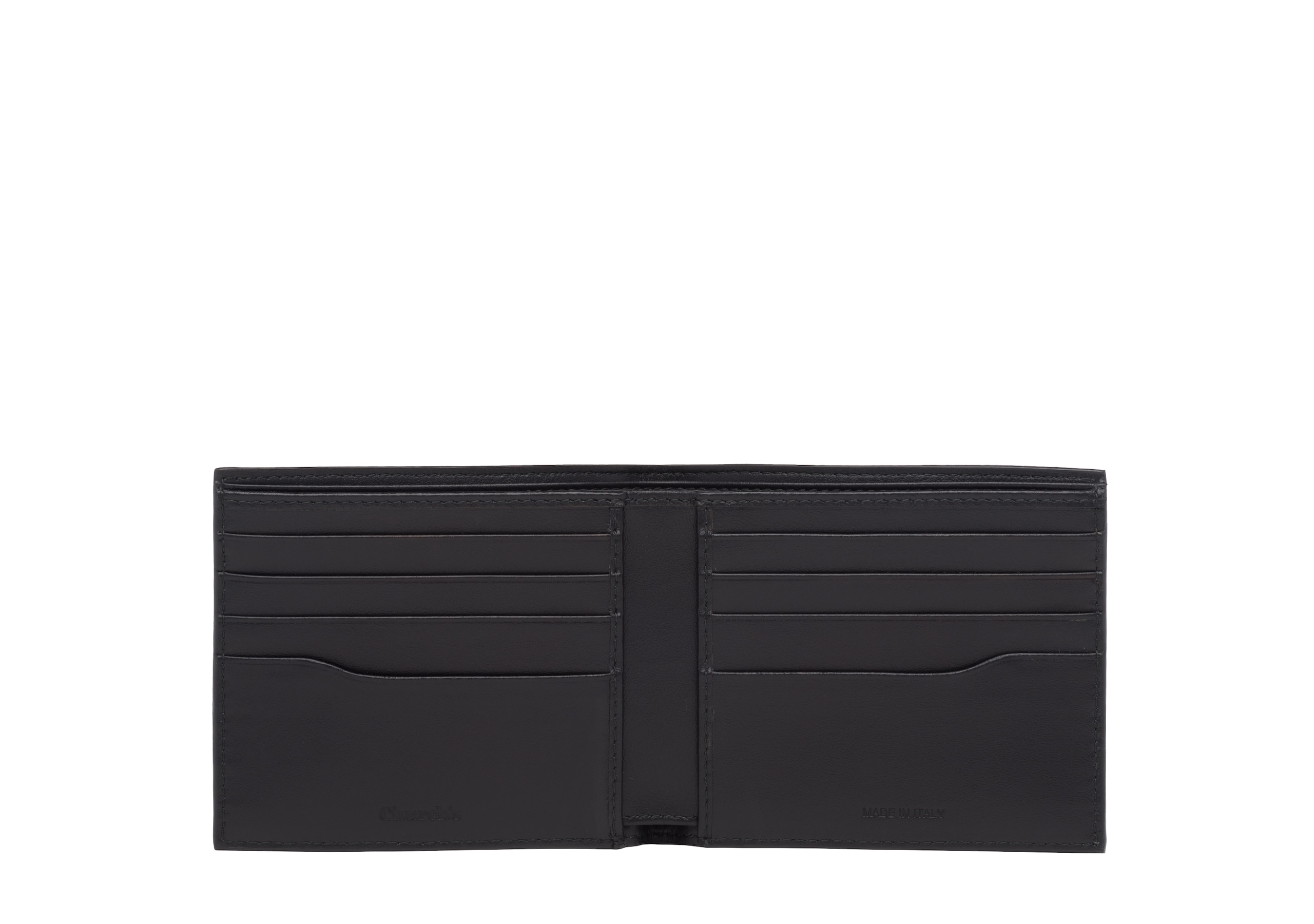 Billfold wallet Church's Portefeuille 8 cartes en cuir St. James Noir