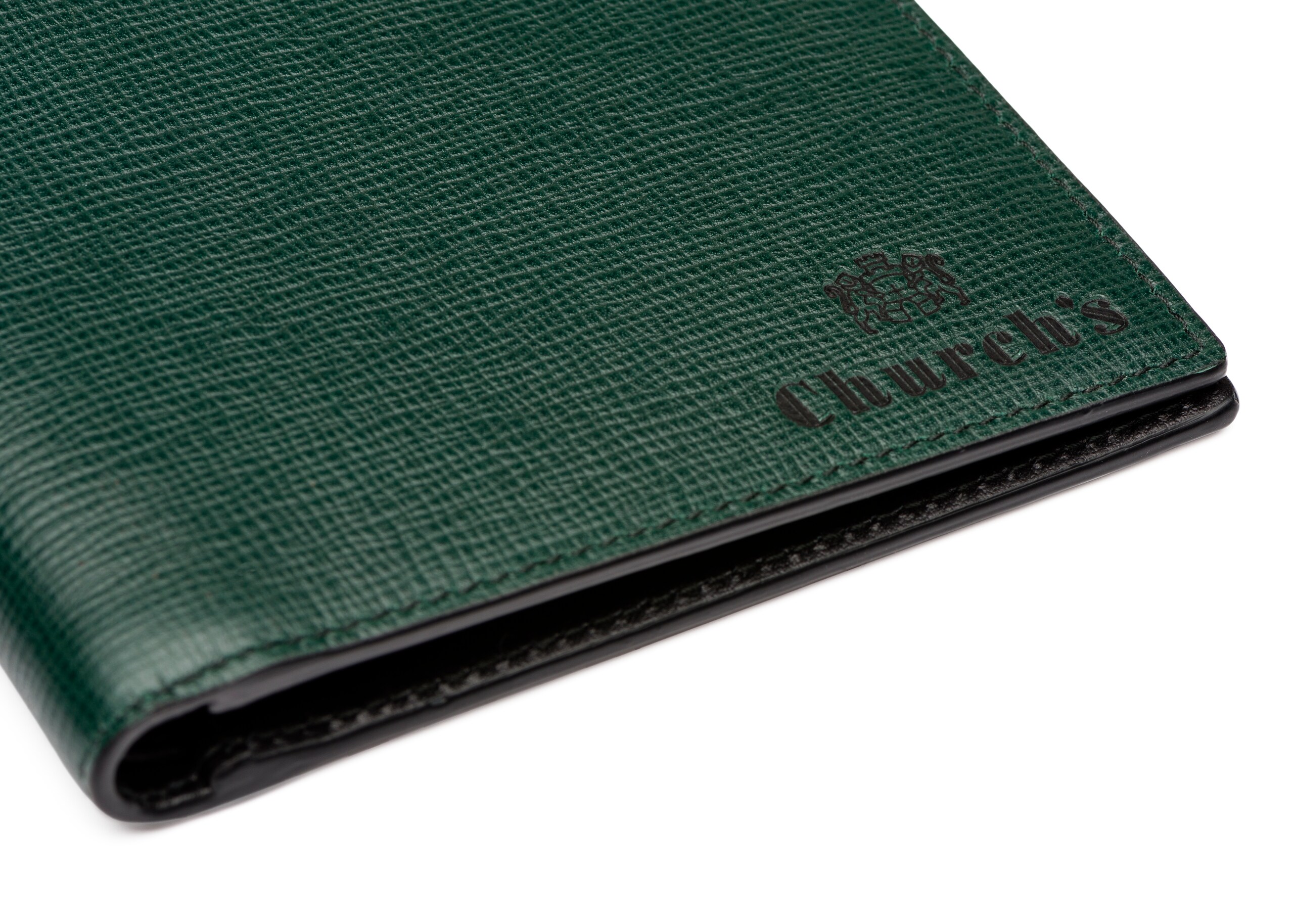 Billfold wallet Church's Portefeuille 8 cartes en cuir St. James Vert