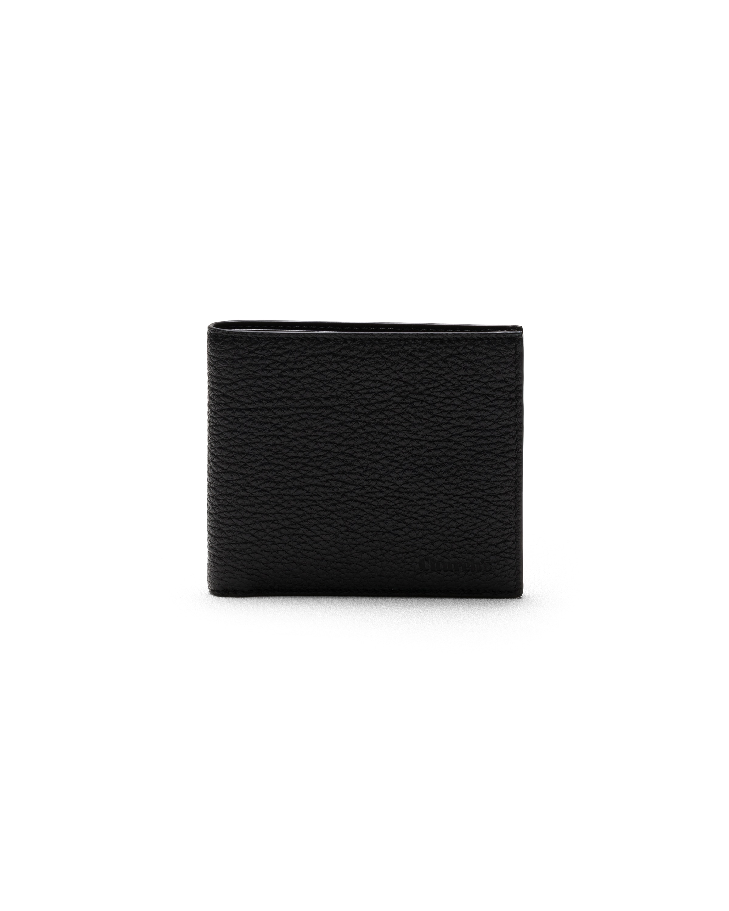 Church Deer Print Calfskin Wallet, Man, Black