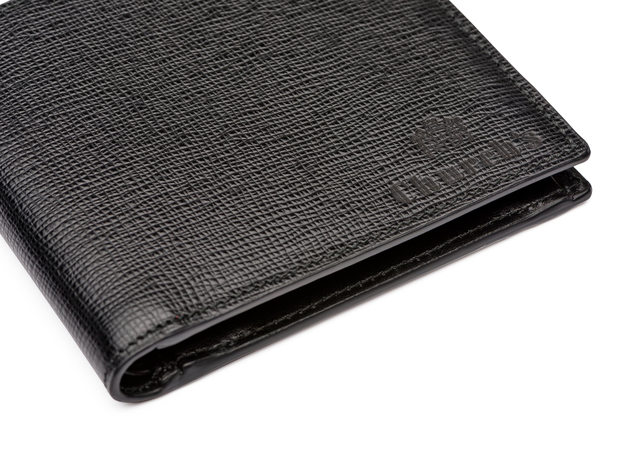 Billfold coin wallet Church's St James Leather 4 Card & Coin Wallet Black