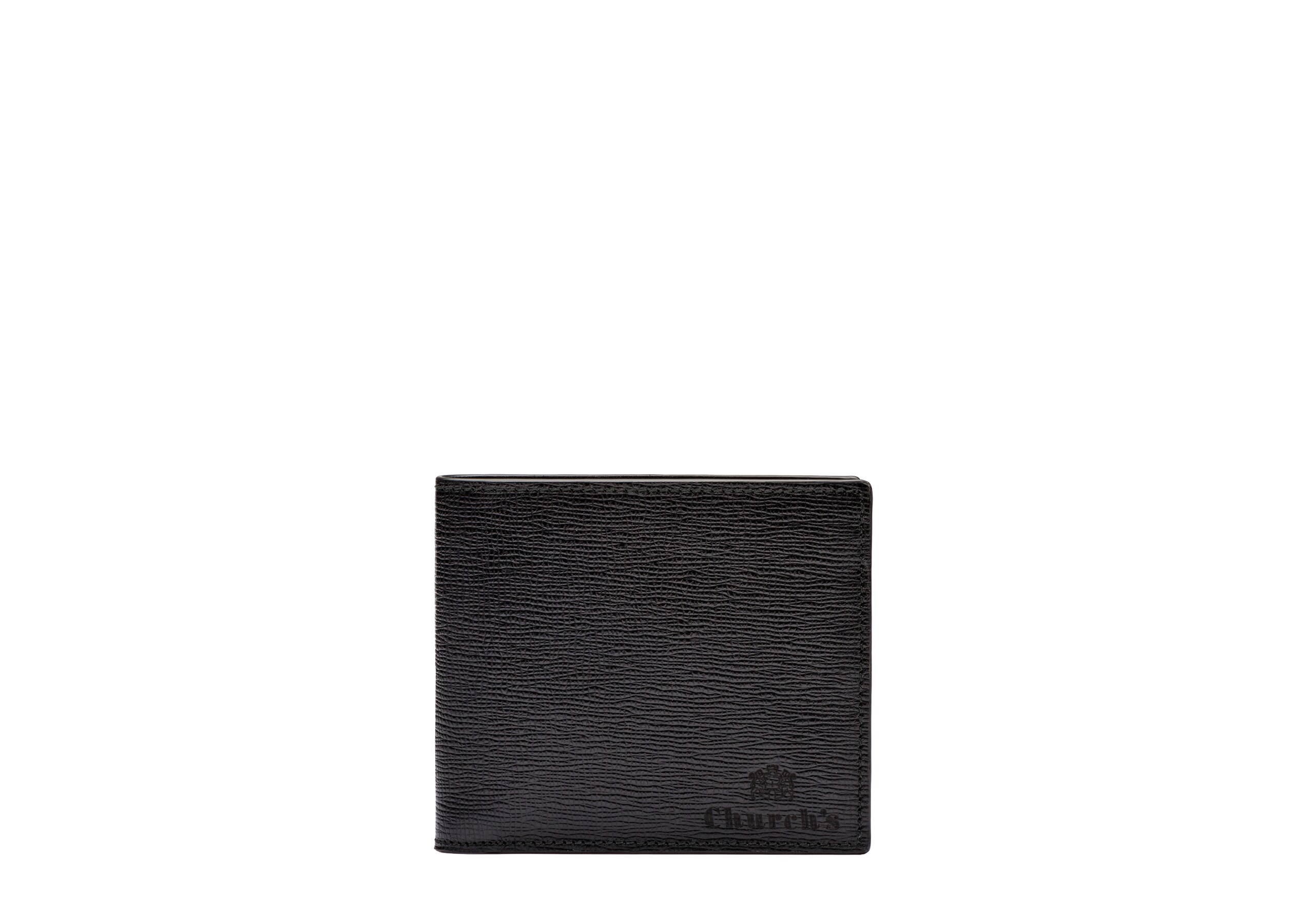 Billfold coin wallet Church's St James Leather 4 Card & Coin Wallet Black
