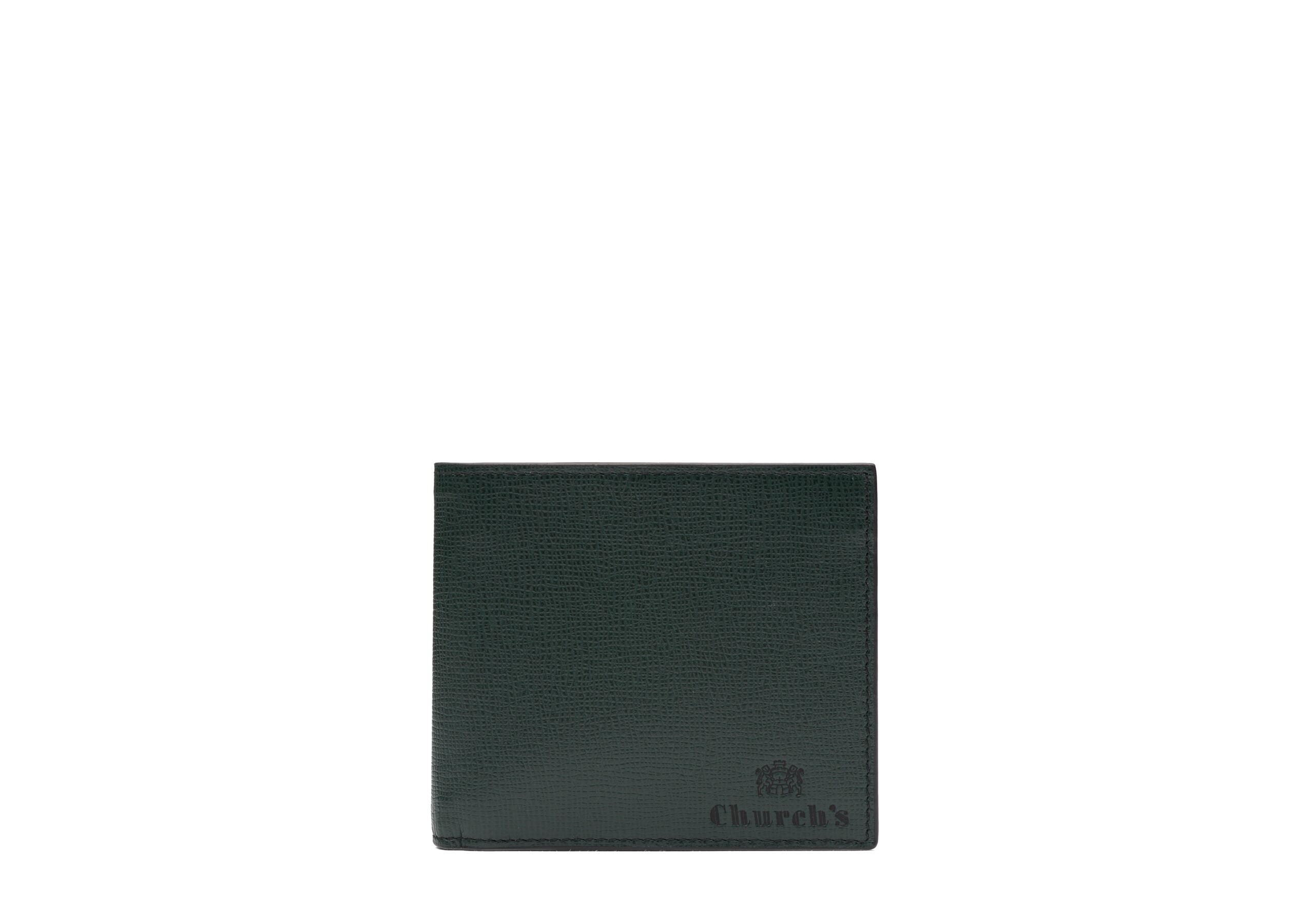 Billfold coin wallet Church's St James Leather 4 Card & Coin Wallet Green