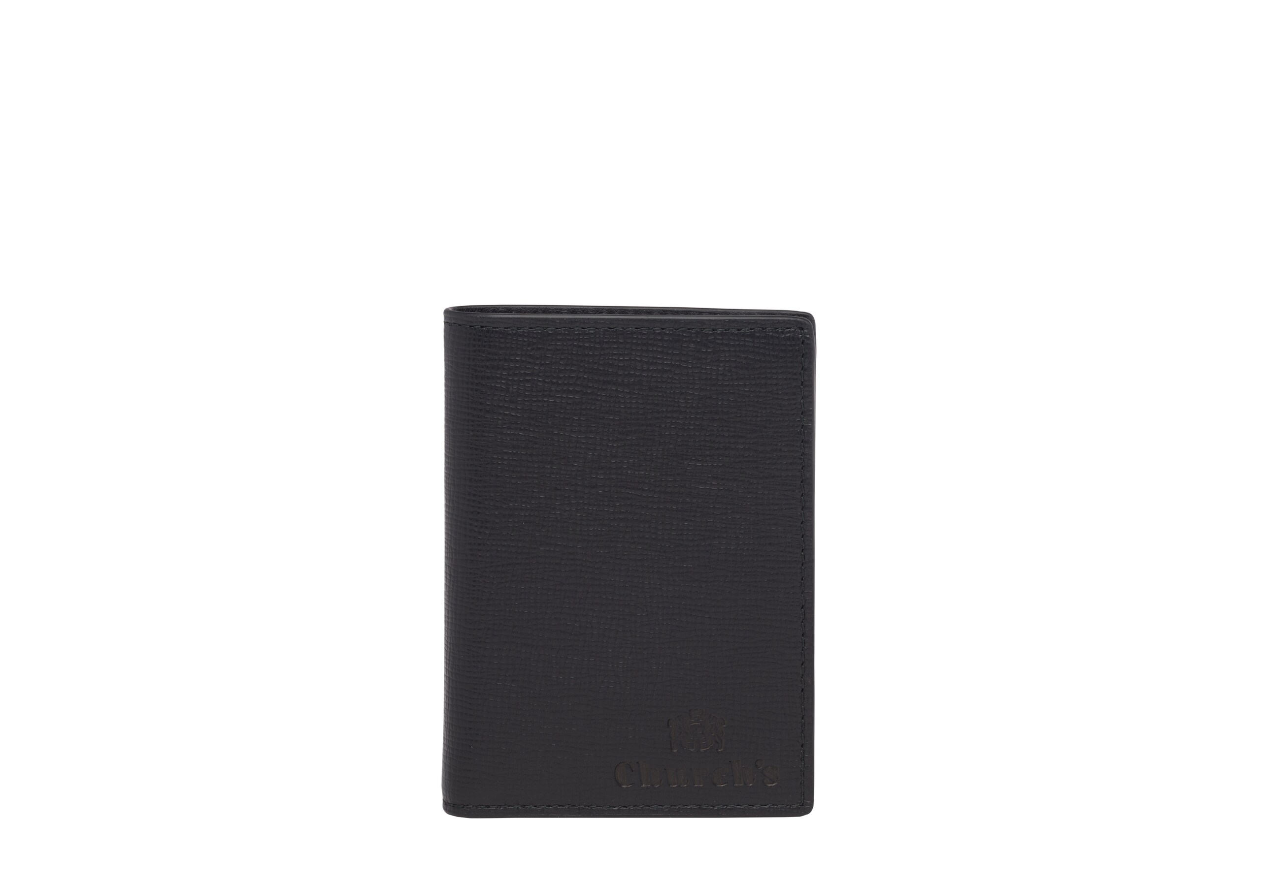 Folded cardholder Church's Porte-cartes en cuir St. James Noir