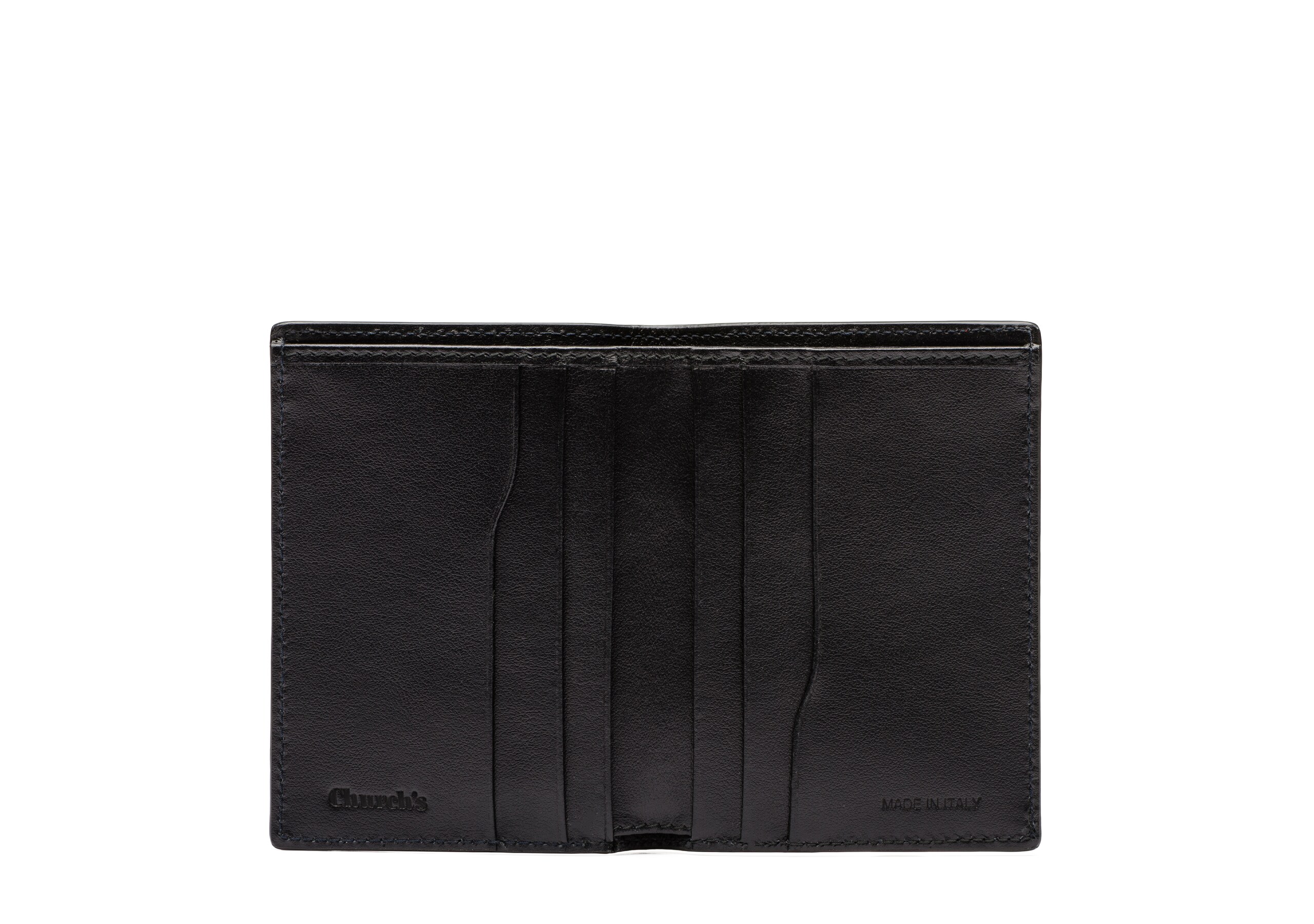 Folded cardholder Church's Porte-cartes en cuir St. James Vert