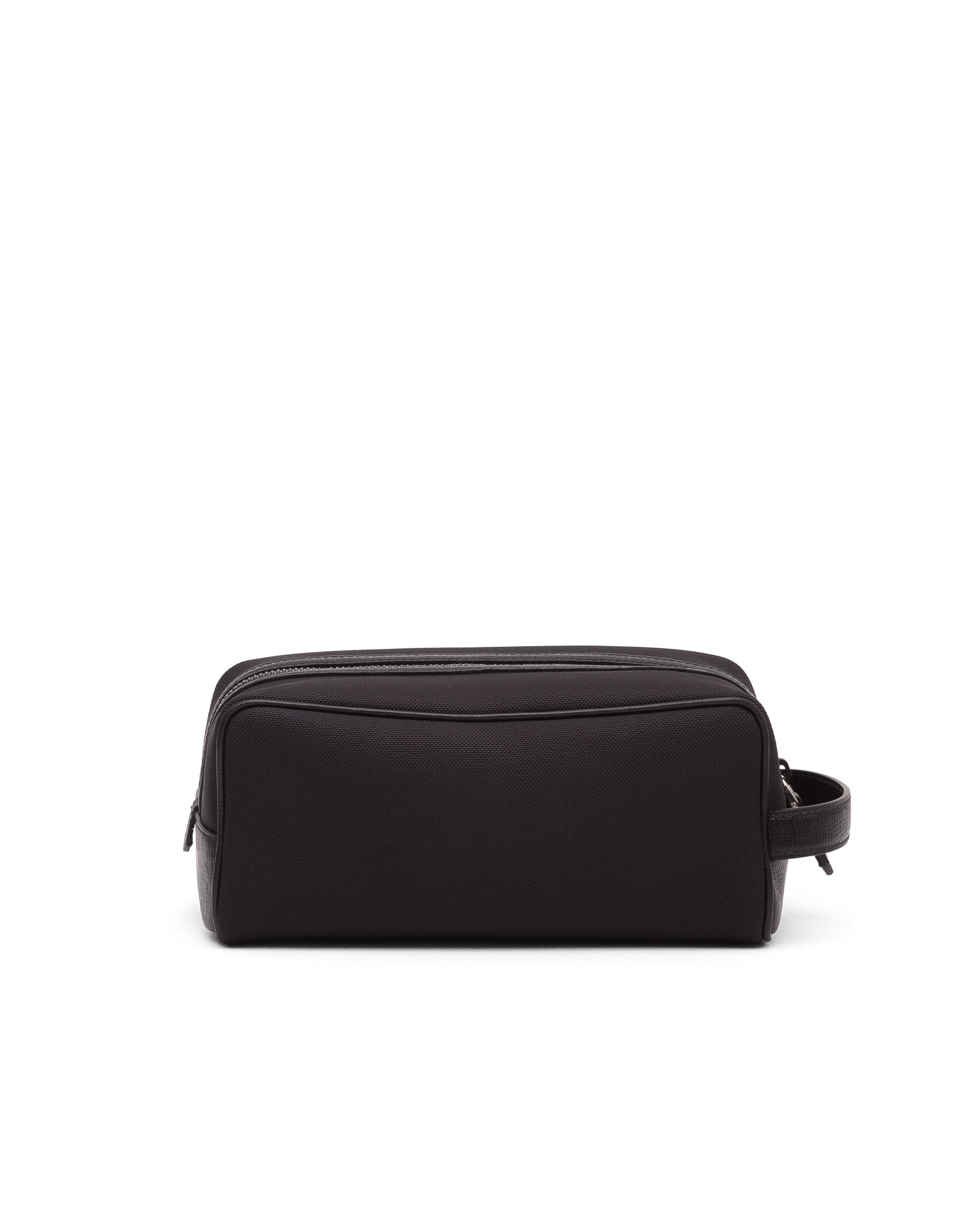 Devon Church's Petite trousse de toilette en tissu et cuir St. James Noir