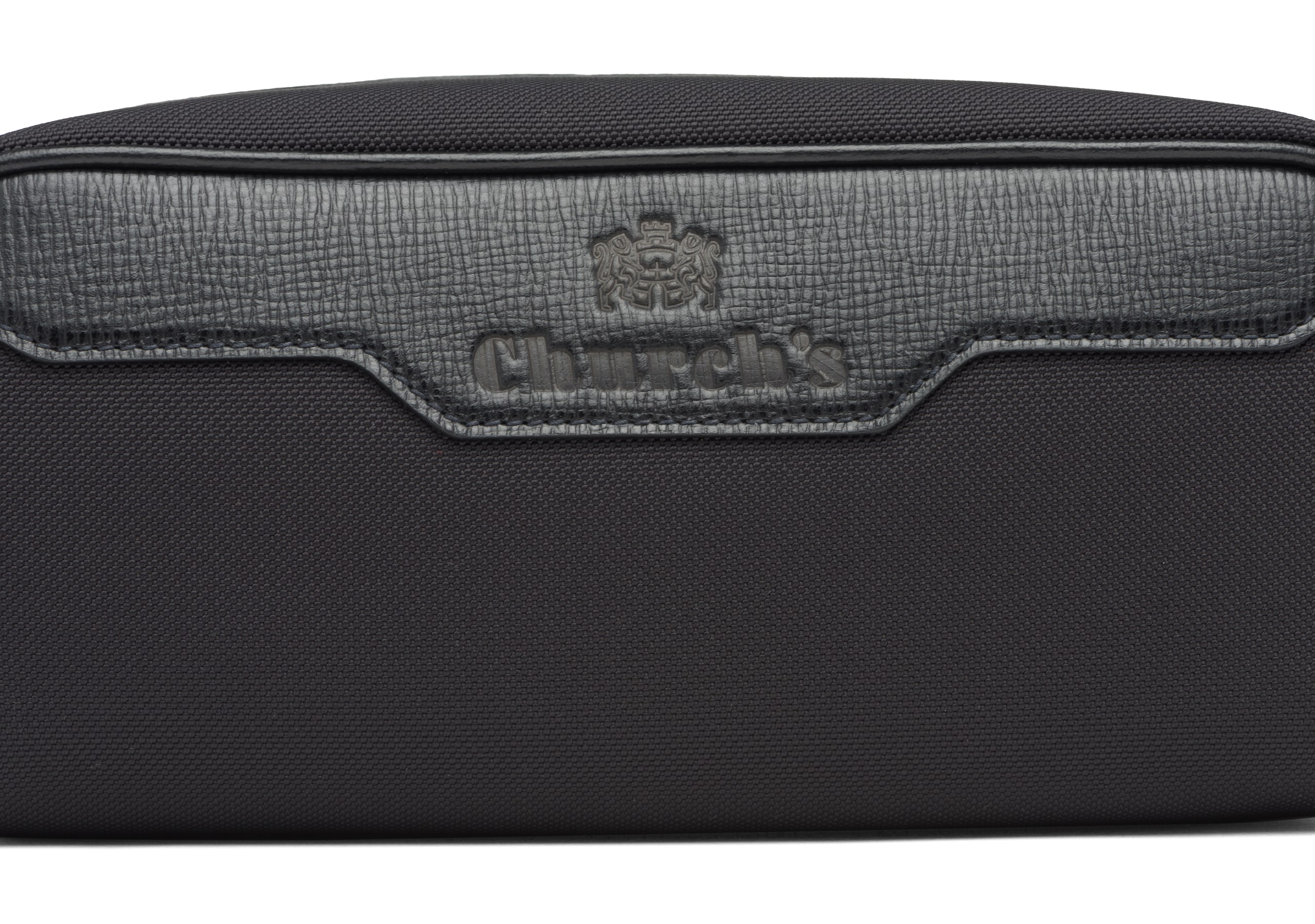 Devon Church's St James Leather Tech Washbag Small Black