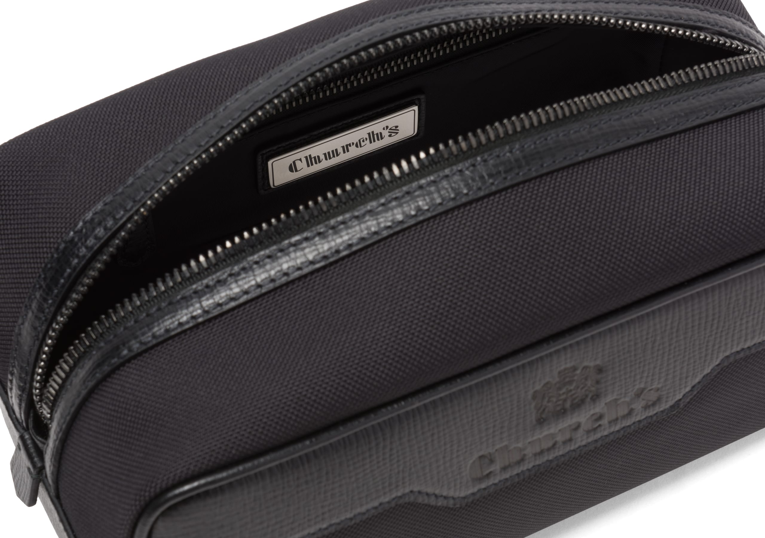 Devon Church's St James Leather Tech Washbag Small Black