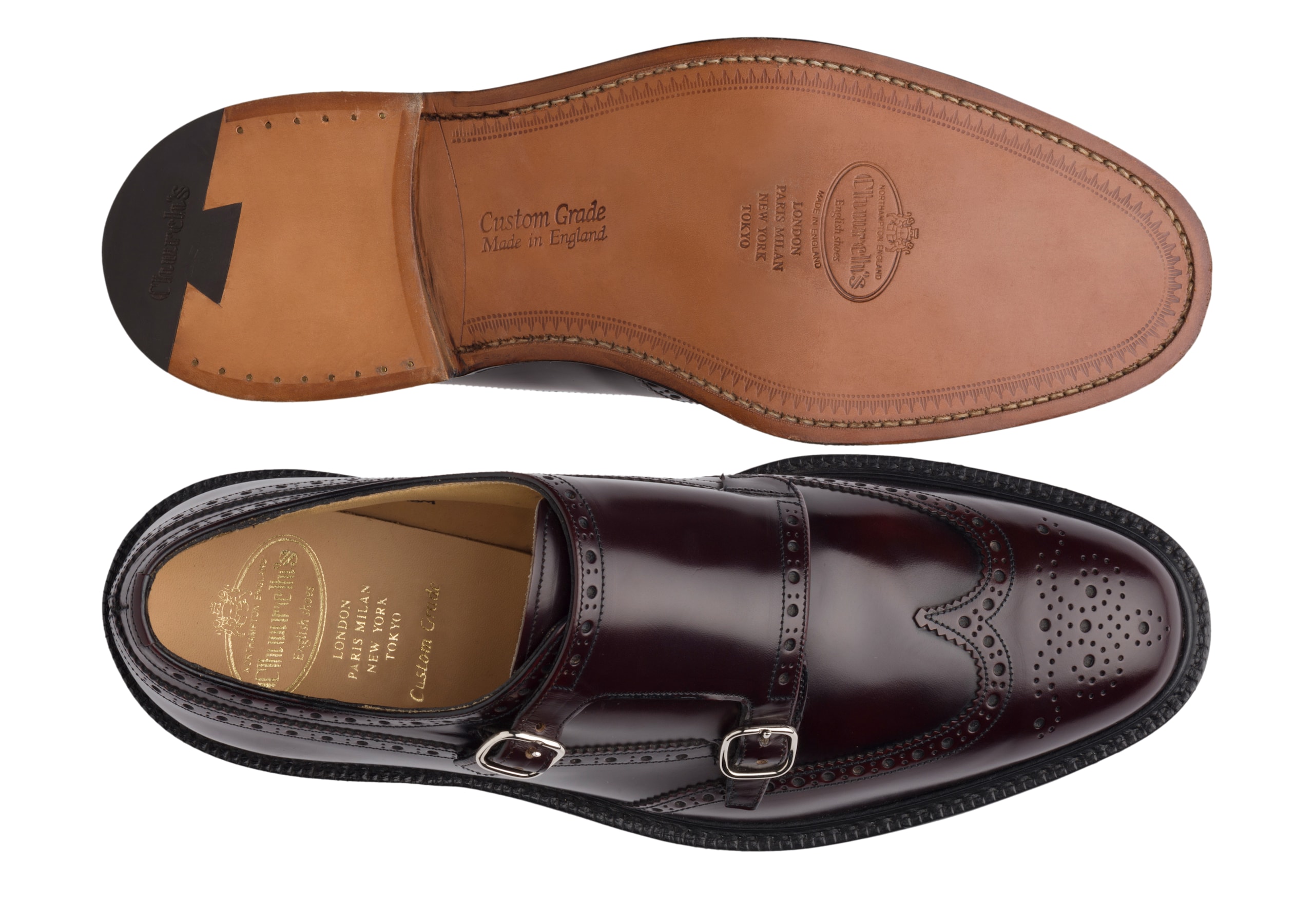 Monkton Chaussure à Boucle, Liant Poli Bordeaux | Church's