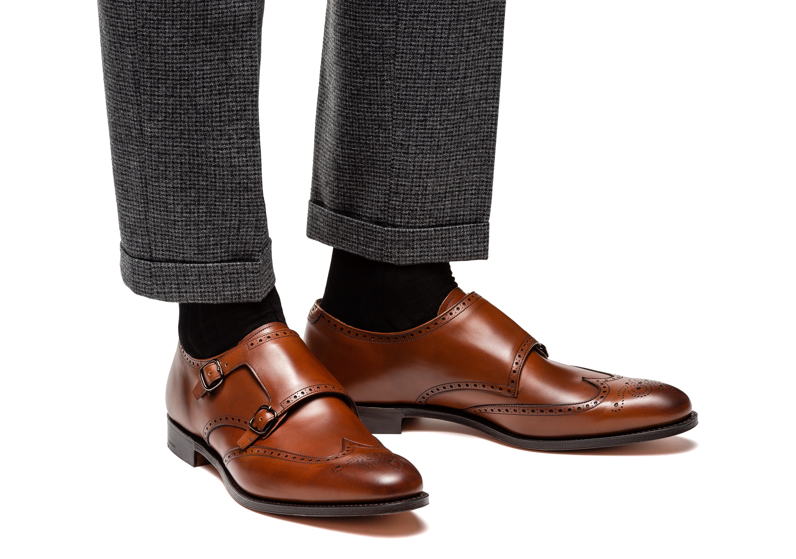 Men's Chicago Calf Leather Monk Strap 