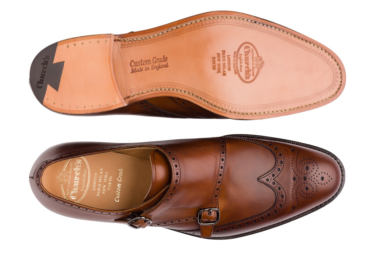 Men's Chicago Calf Leather Monk Strap 