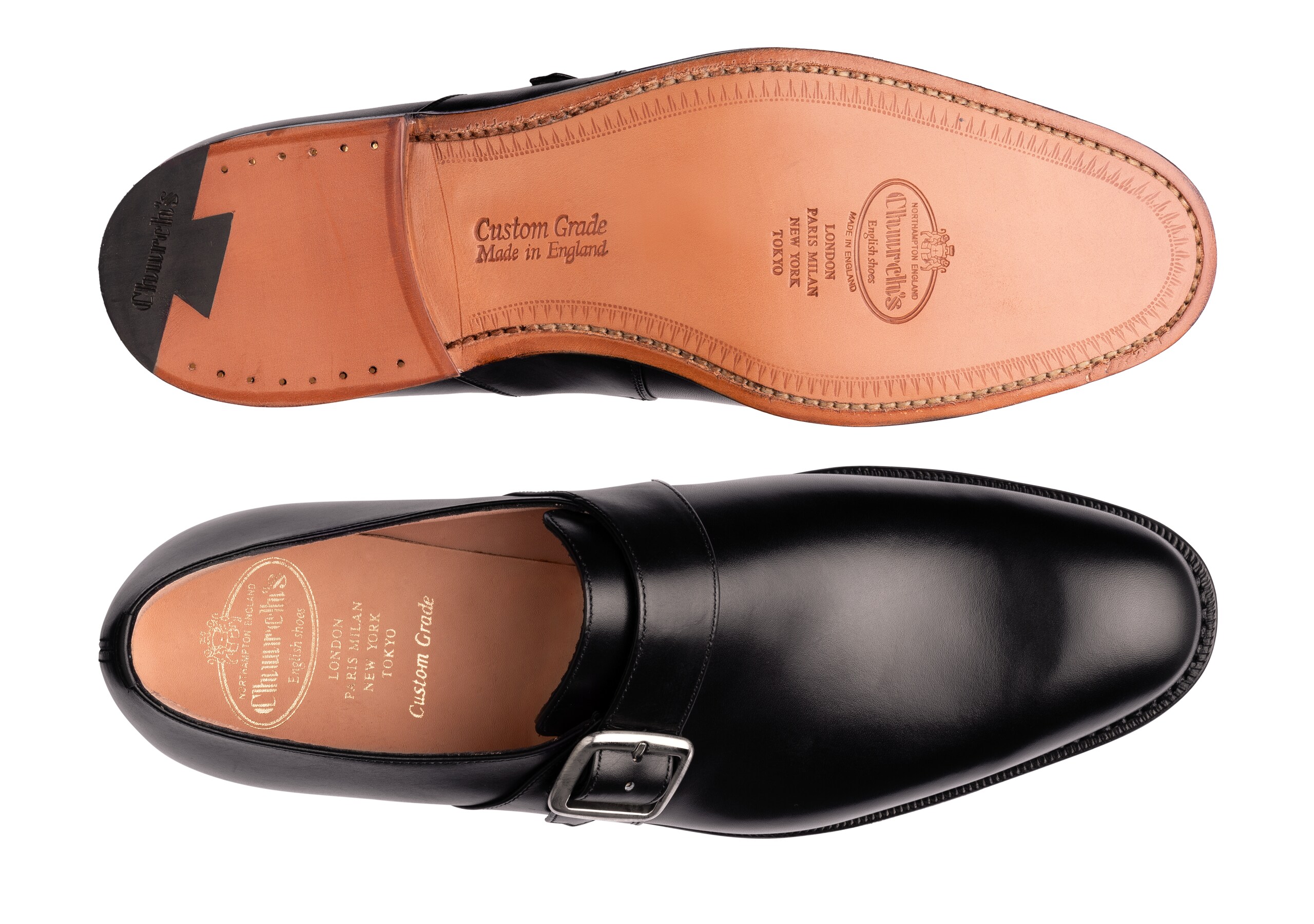 Westbury 173 Church's Calf Leather Monk Strap Black