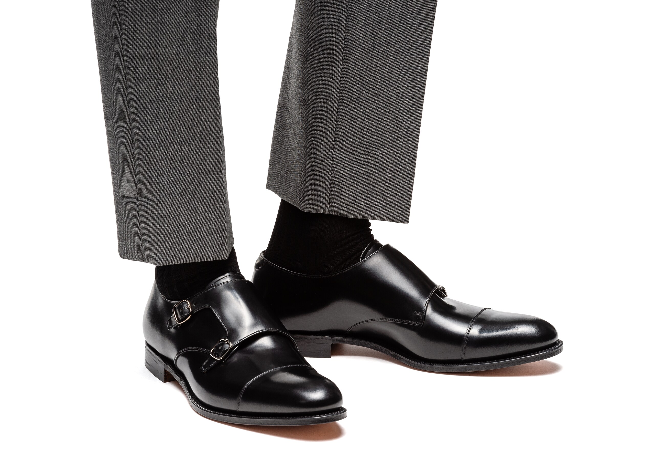 Detroit Church's Polished Binder Monk Strap Black