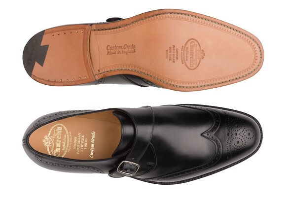 Piccadilly 173 Calf Leather Monk Strap Brogue Black Church�s