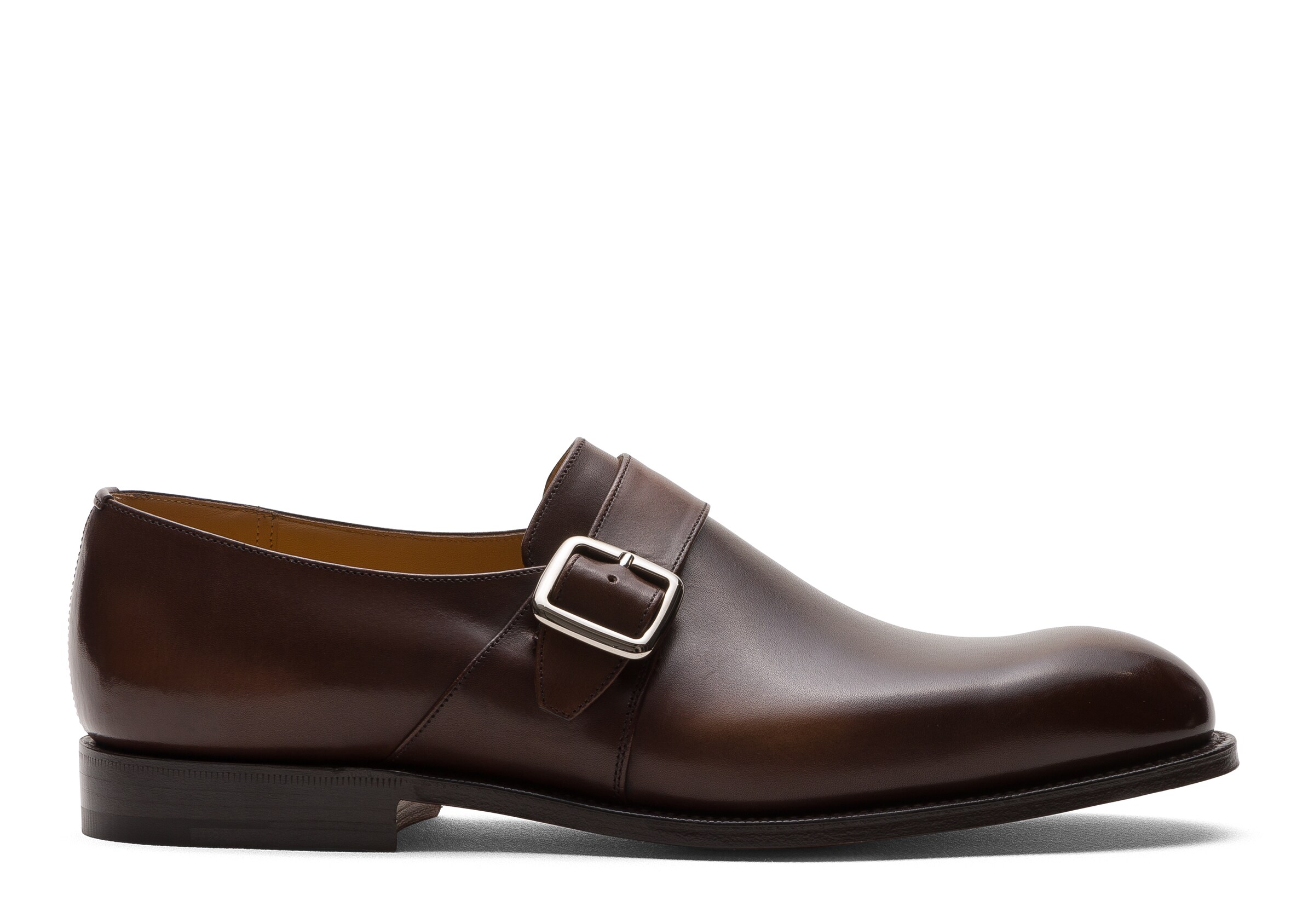 Church Bleached Calfskin Monk Strap, Man, Ebony, Size 13
