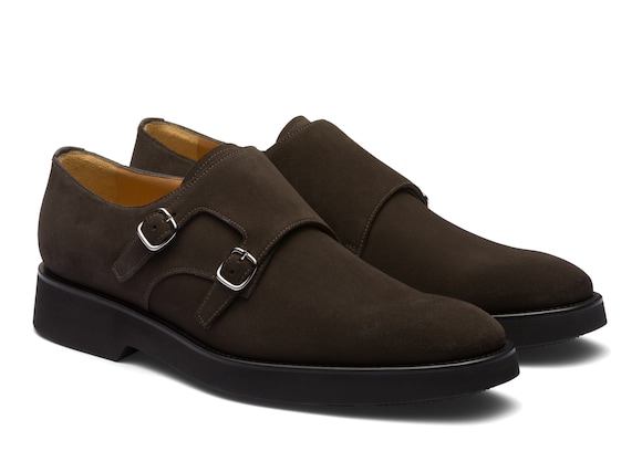Church's Cowes l Chaussure à boucle en veau velours doux Marron
