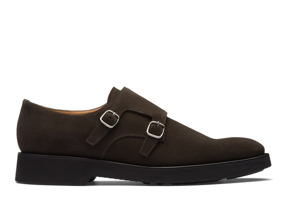 Church's Cowes l Chaussure à boucle en veau velours doux Marron