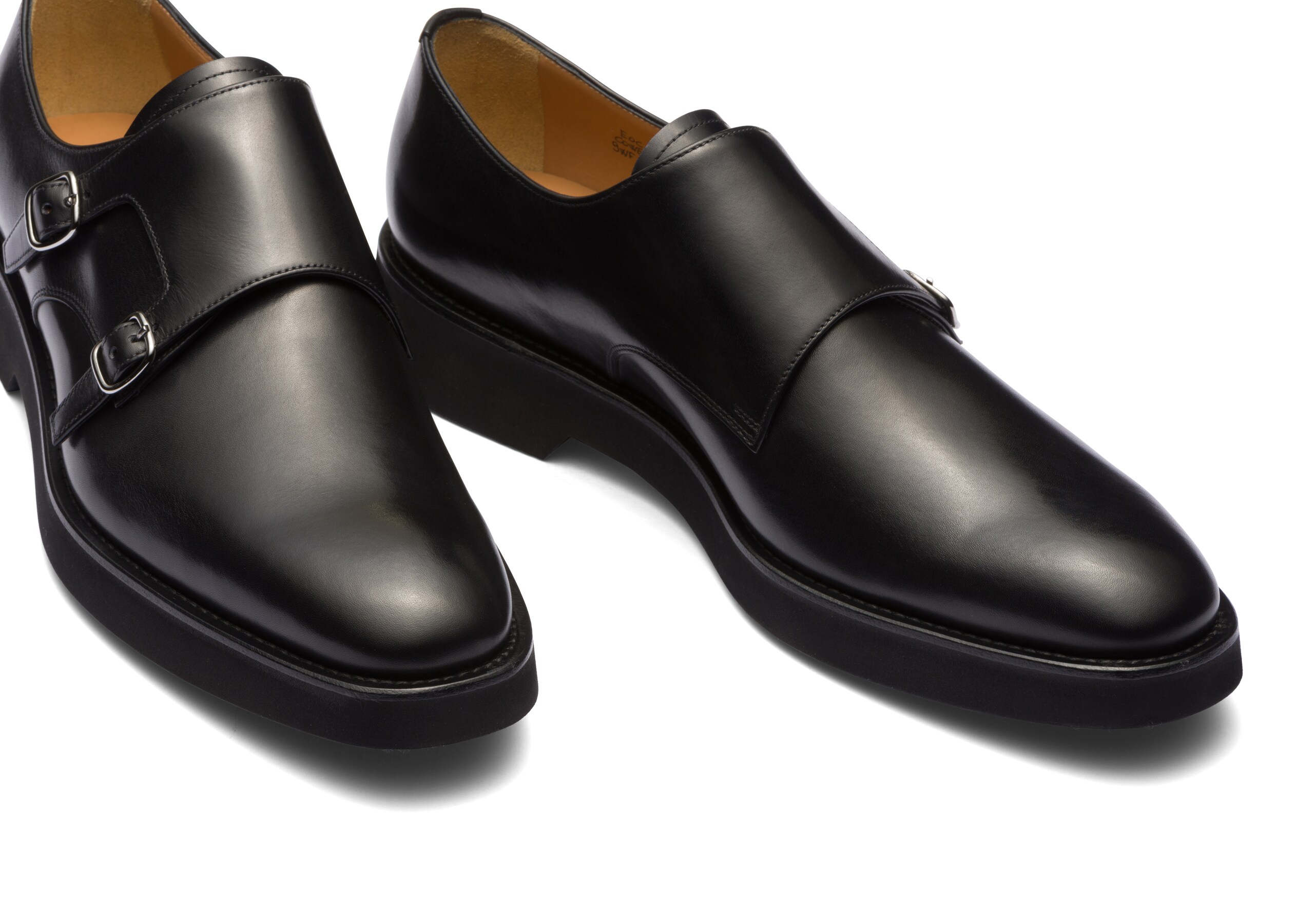 Cowes l Church's Calf Leather Monk Strap Black