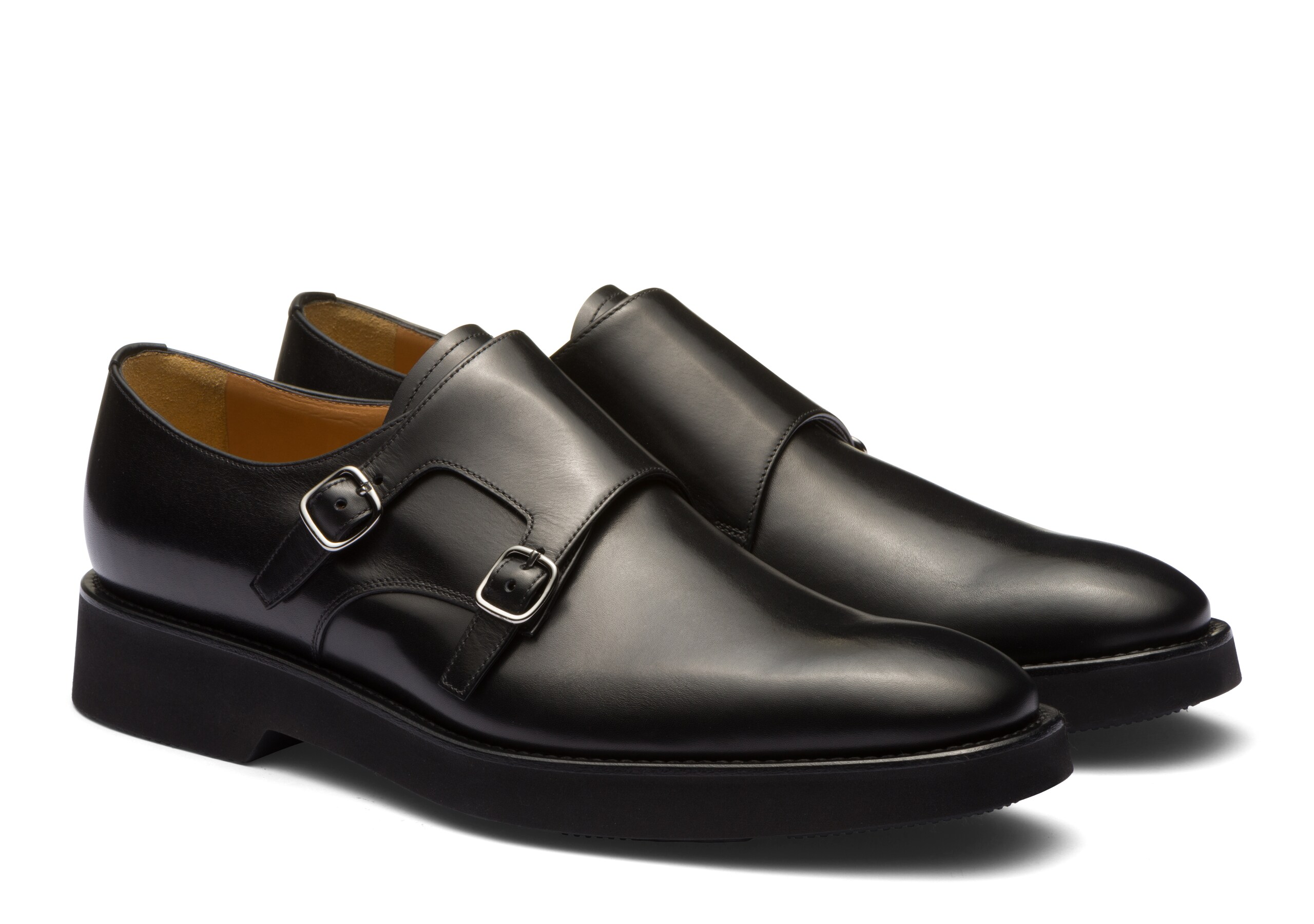 Cowes l Church's Calf Leather Monk Strap Black