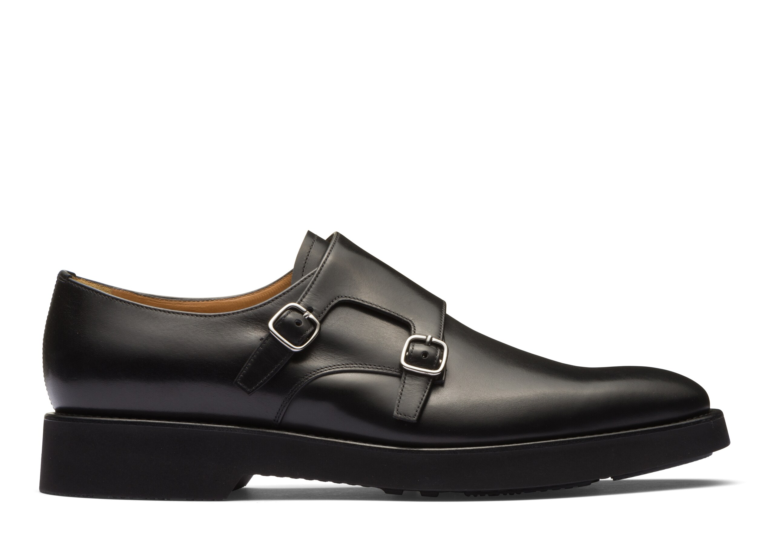 Cowes l Church's Calf Leather Monk Strap Black