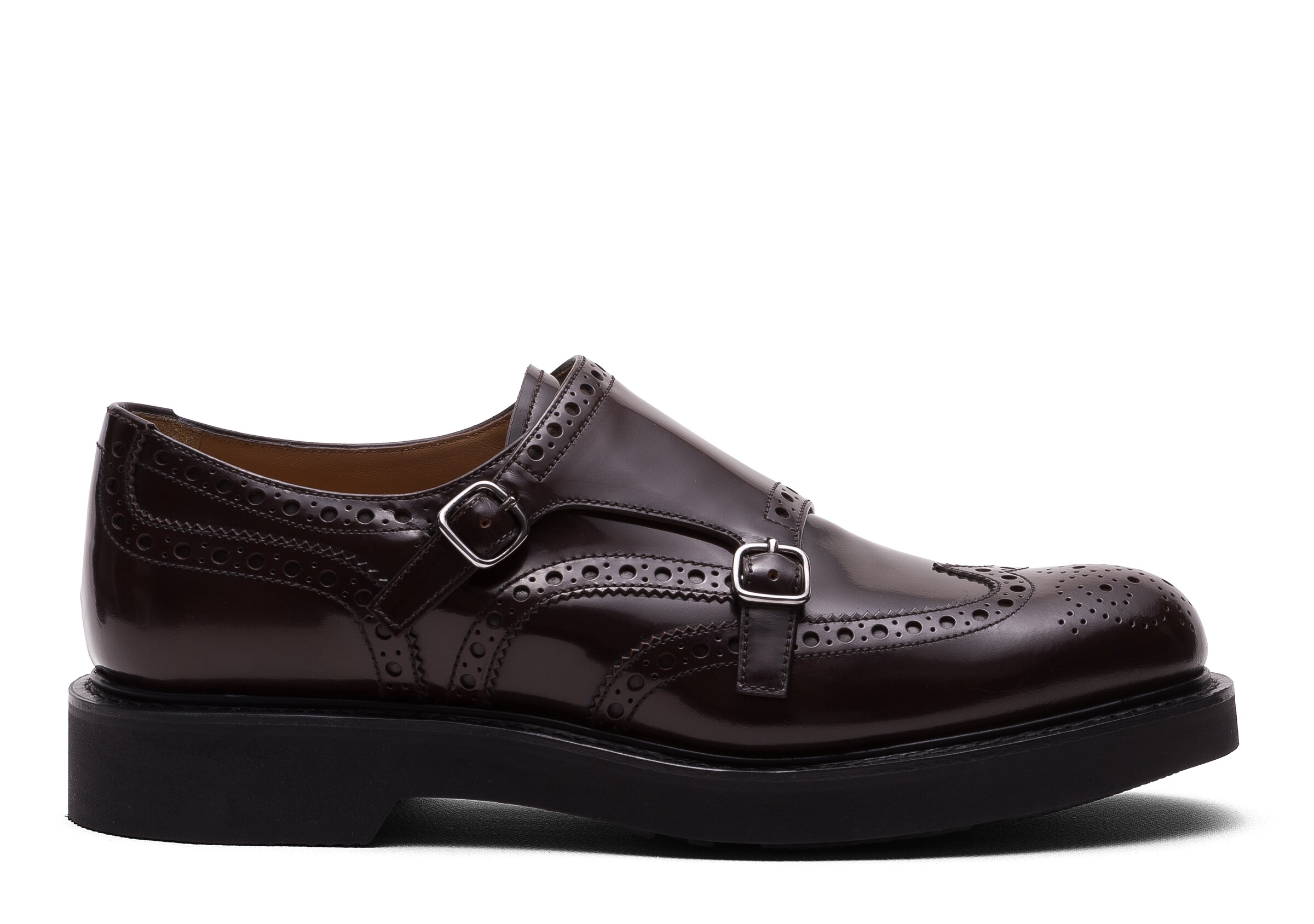 Church Polished Fumè Monk Strap, Man, Tabac, Size 7,5