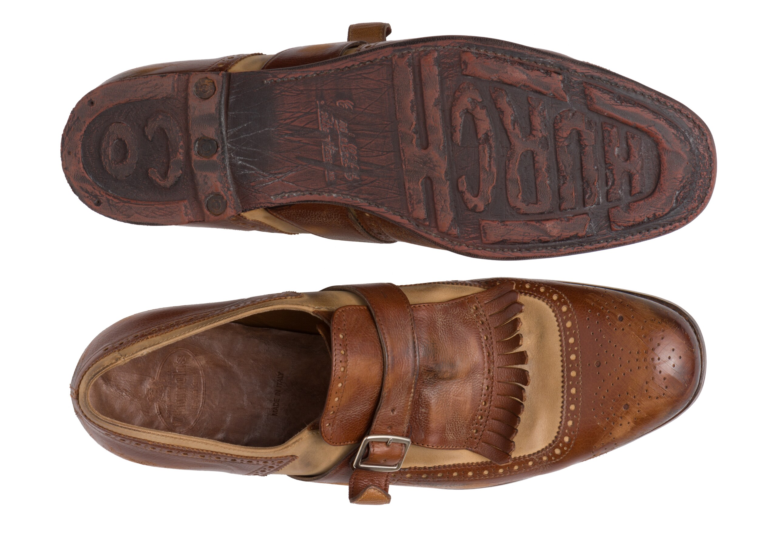 Shanghai Church's Monk Strap in Nabuk e pelle di vitello glacé Marrone