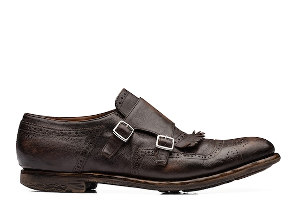 Church's Shanghai 10 Glacè Calf Leather Monk Strap Ebony
