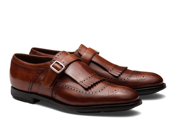 Church's Shanghai Decò Calf Leather Monk Strap Loafer Burnt