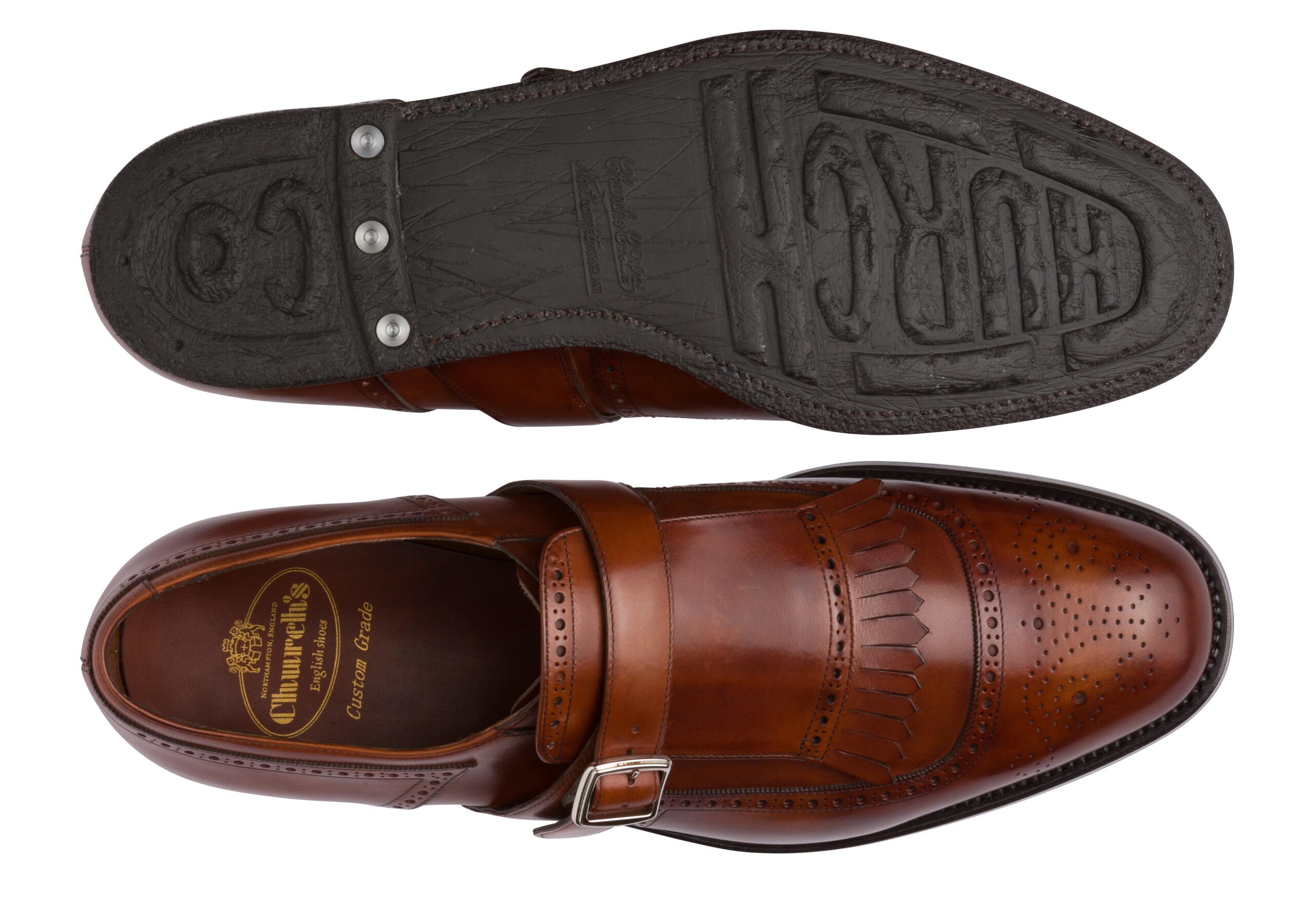 Shanghai Church's Decò Calf Leather Monk Strap Loafer Brown