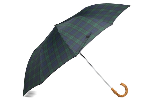 Church's Telescopic umbrella タータン ワンギー ハンドル グリーン