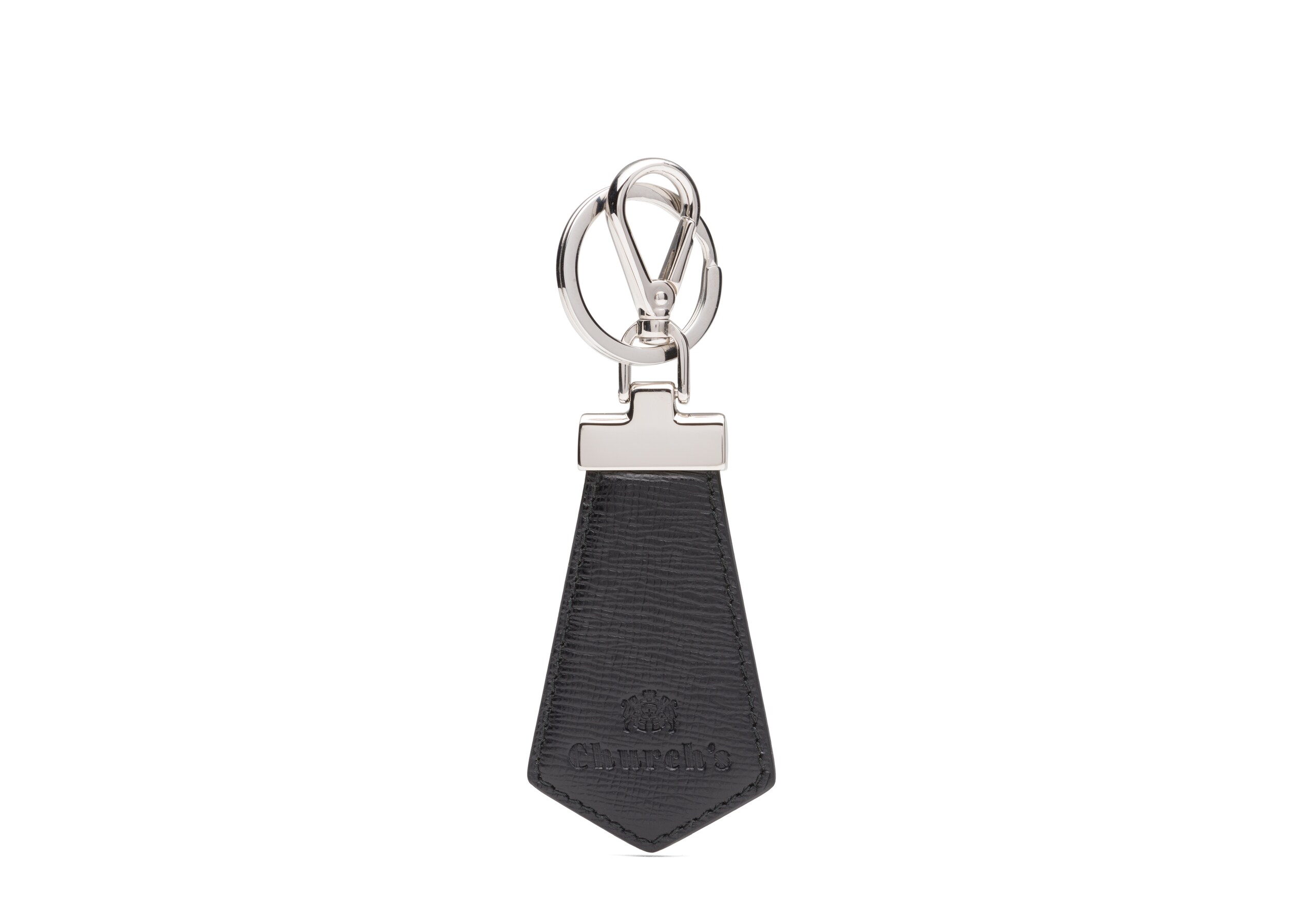 Tab keyring Church's St James Leather Keyring Black