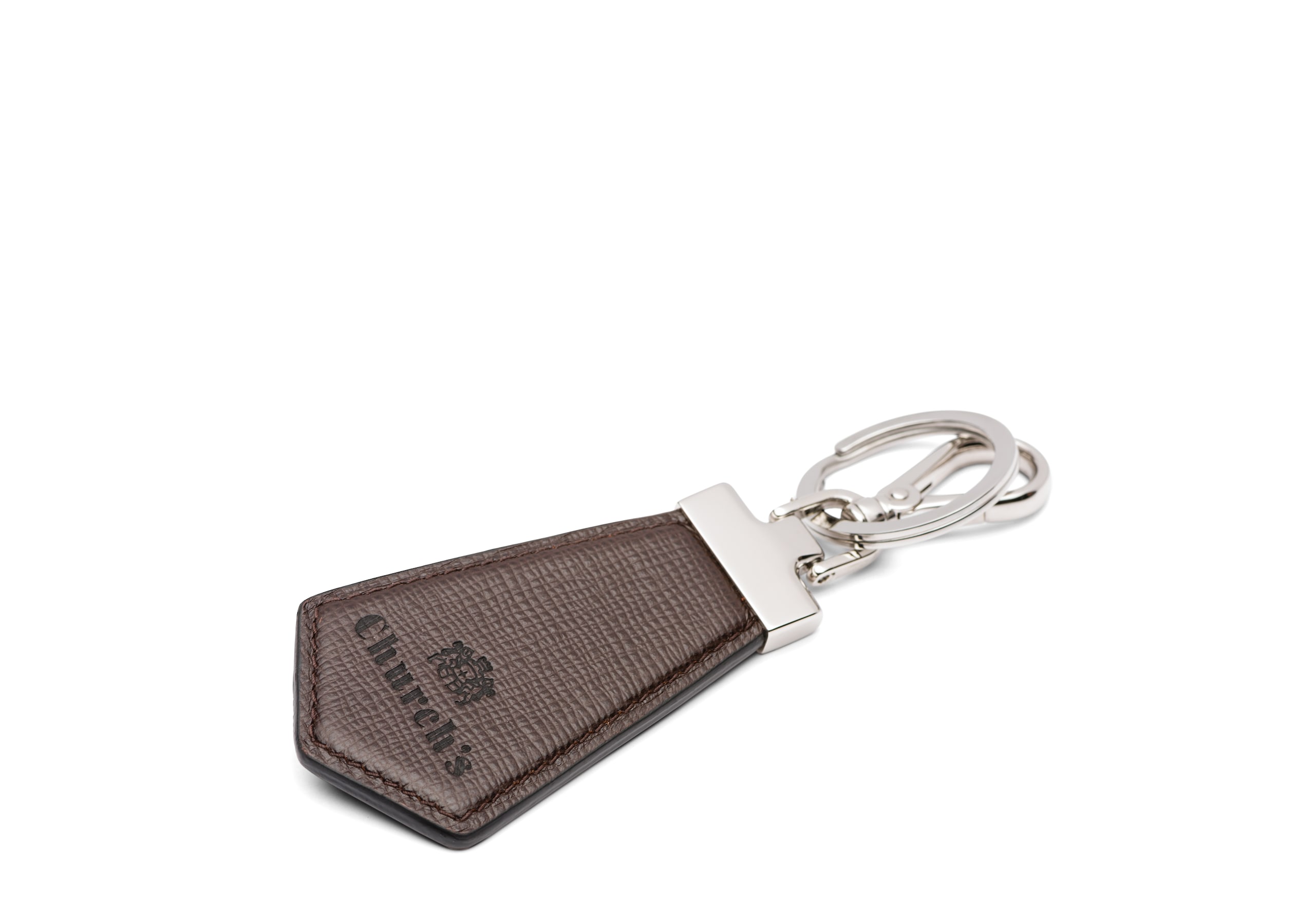 Tab keyring Church's Porte-clés en cuir St. James Marron