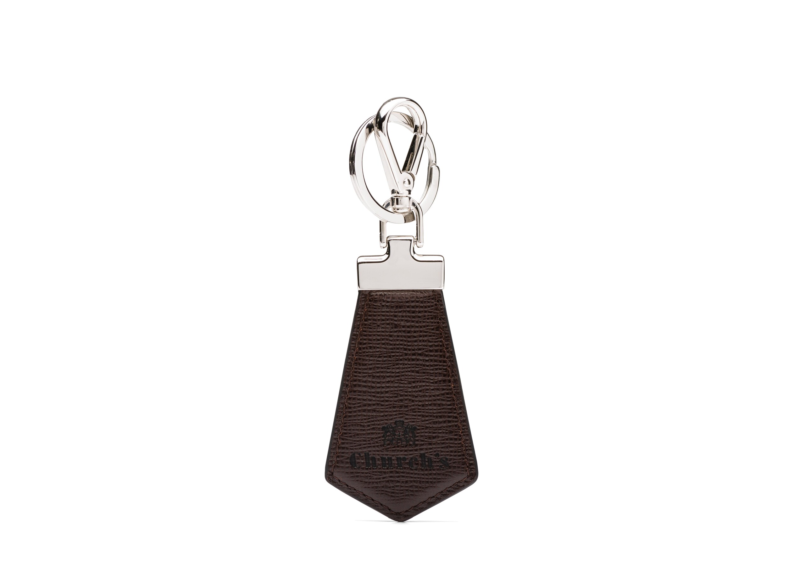 Tab keyring Church's Porte-clés en cuir St. James Marron