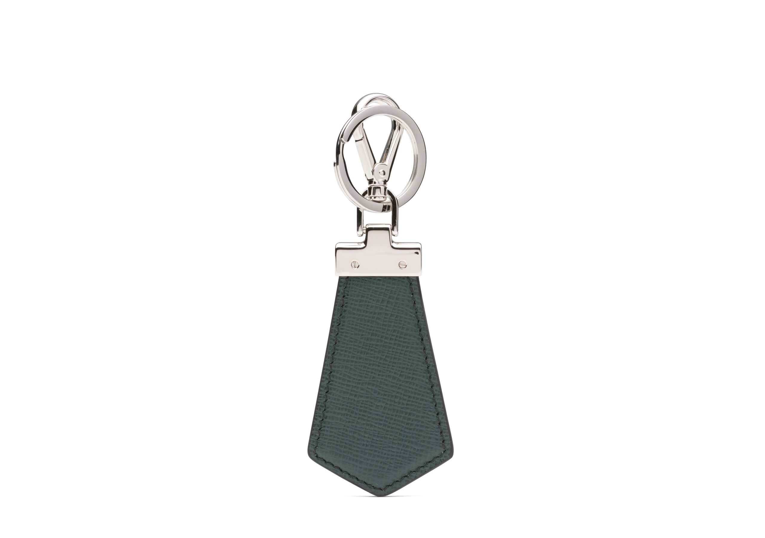 Tab keyring Church's St Jamesレザー キーリング グリーン