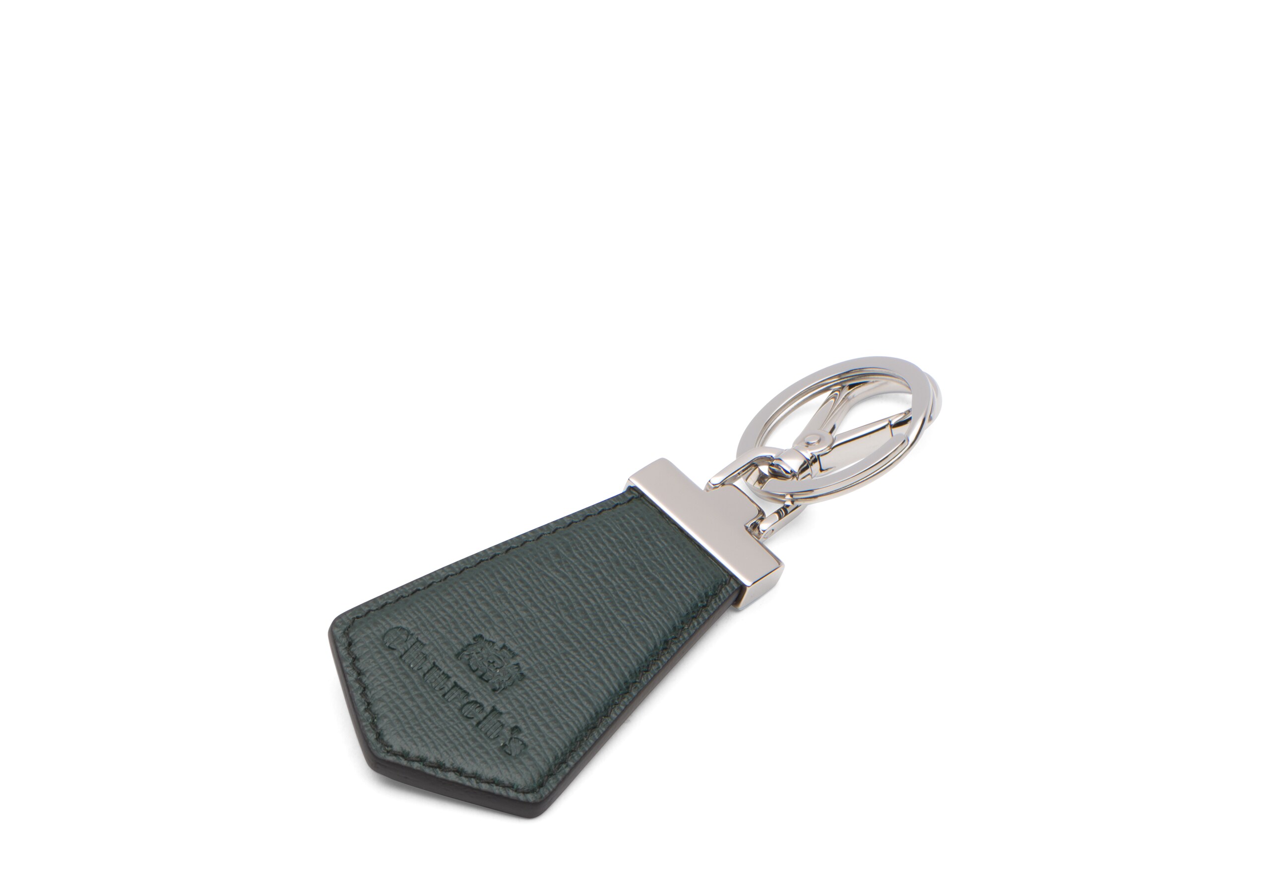 Tab keyring Church's St Jamesレザー キーリング グリーン