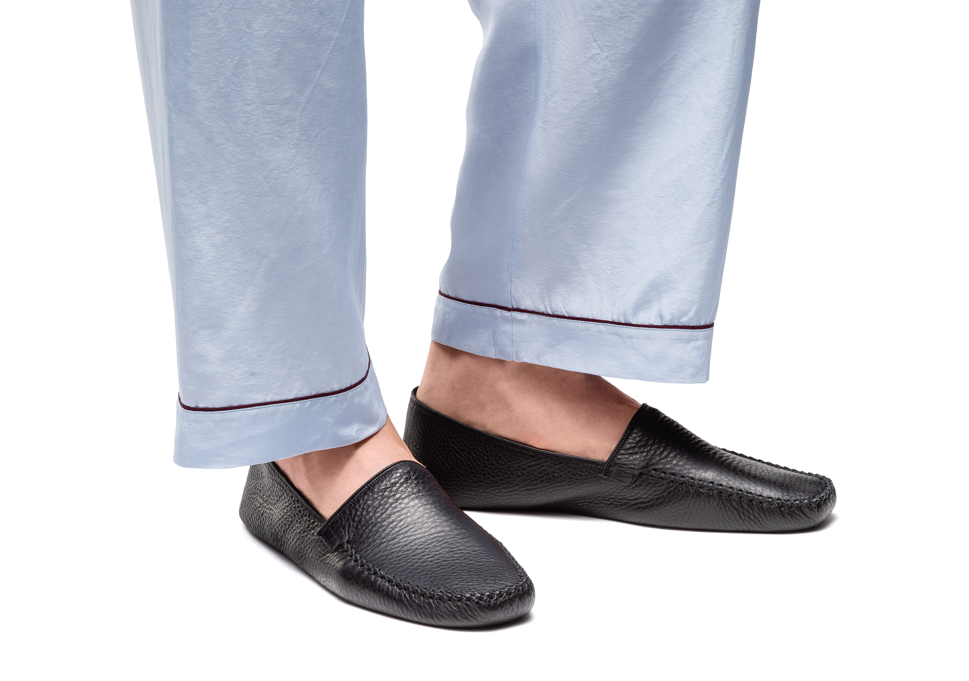 Men s Daino Leather Grecian Slipper Black Church s