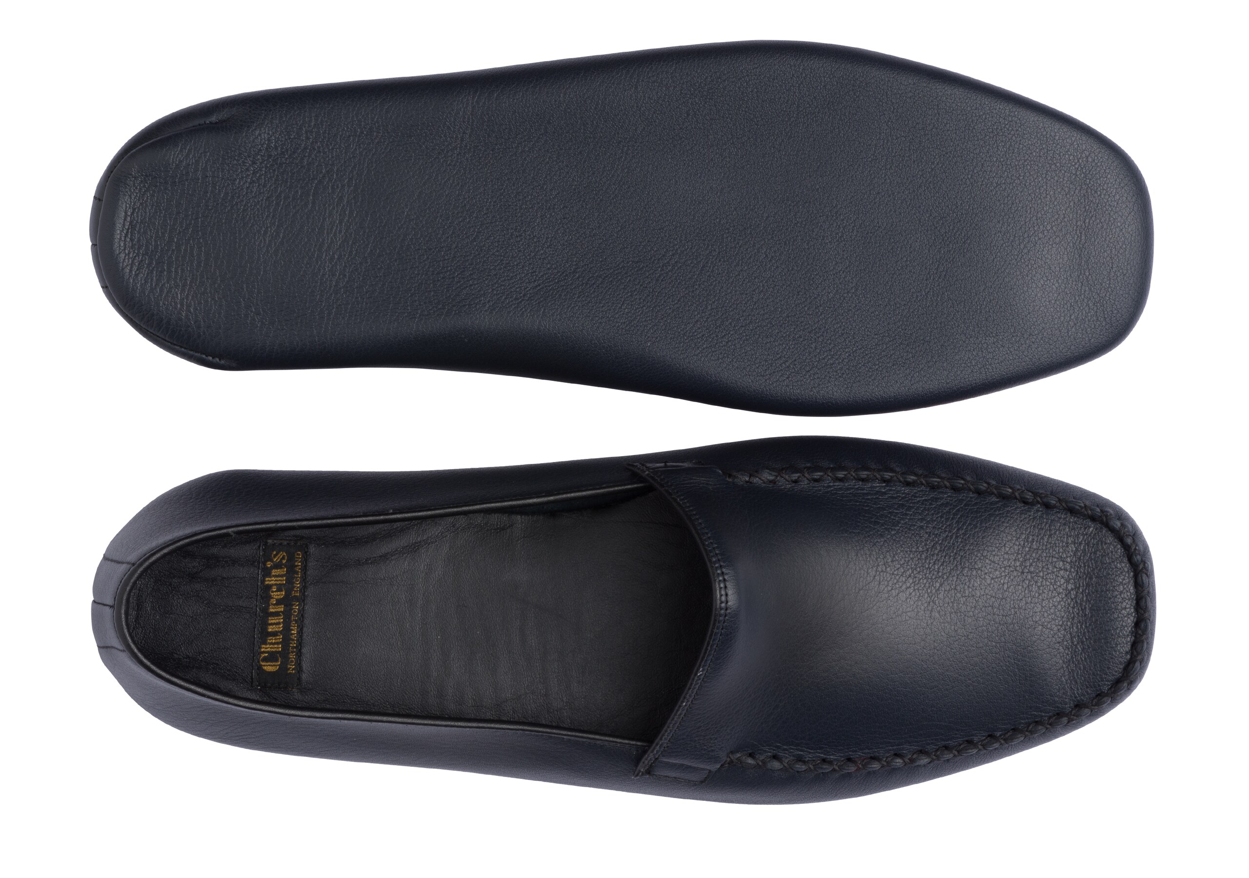 Limos 4 f 64 Church's Daino Leather Grecian Slipper Blue