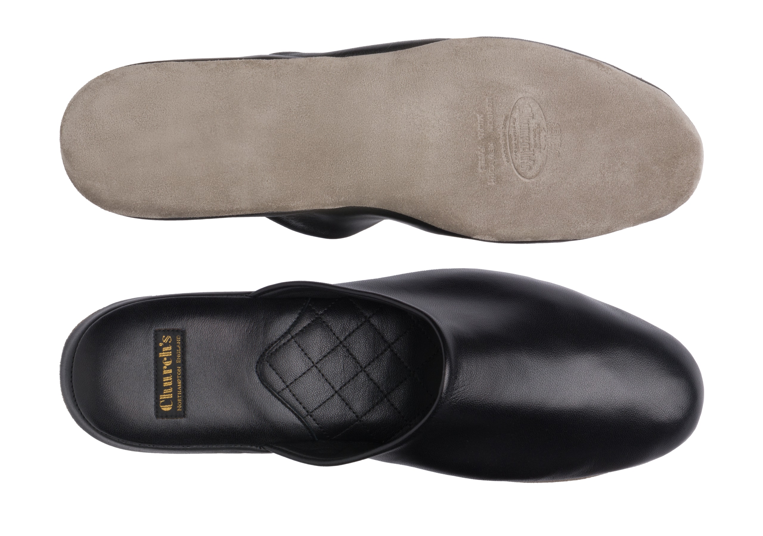 Arran 03 Church's ナッパレザー スリッパ ブラック