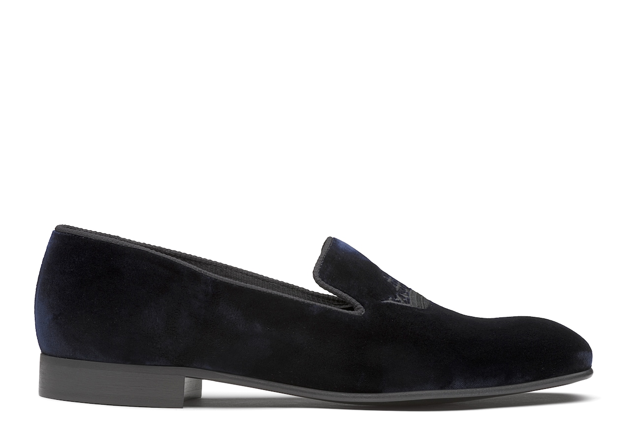 Black Velvet Loafer