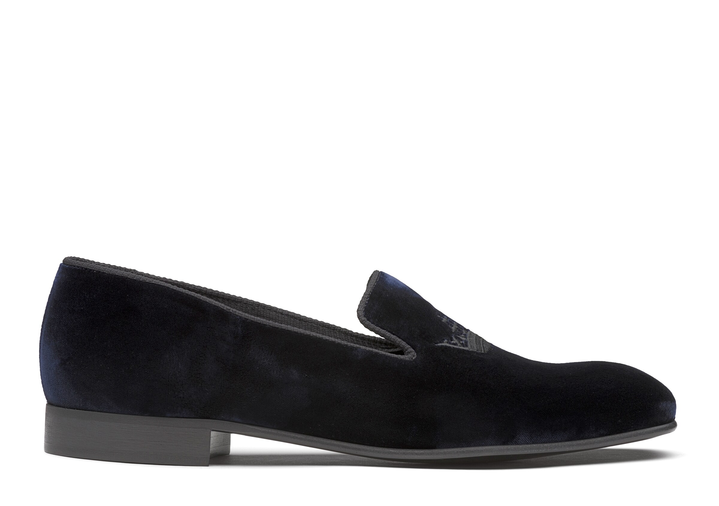 Church Velvet Crown Loafer, Man, Blue, Size 6,5