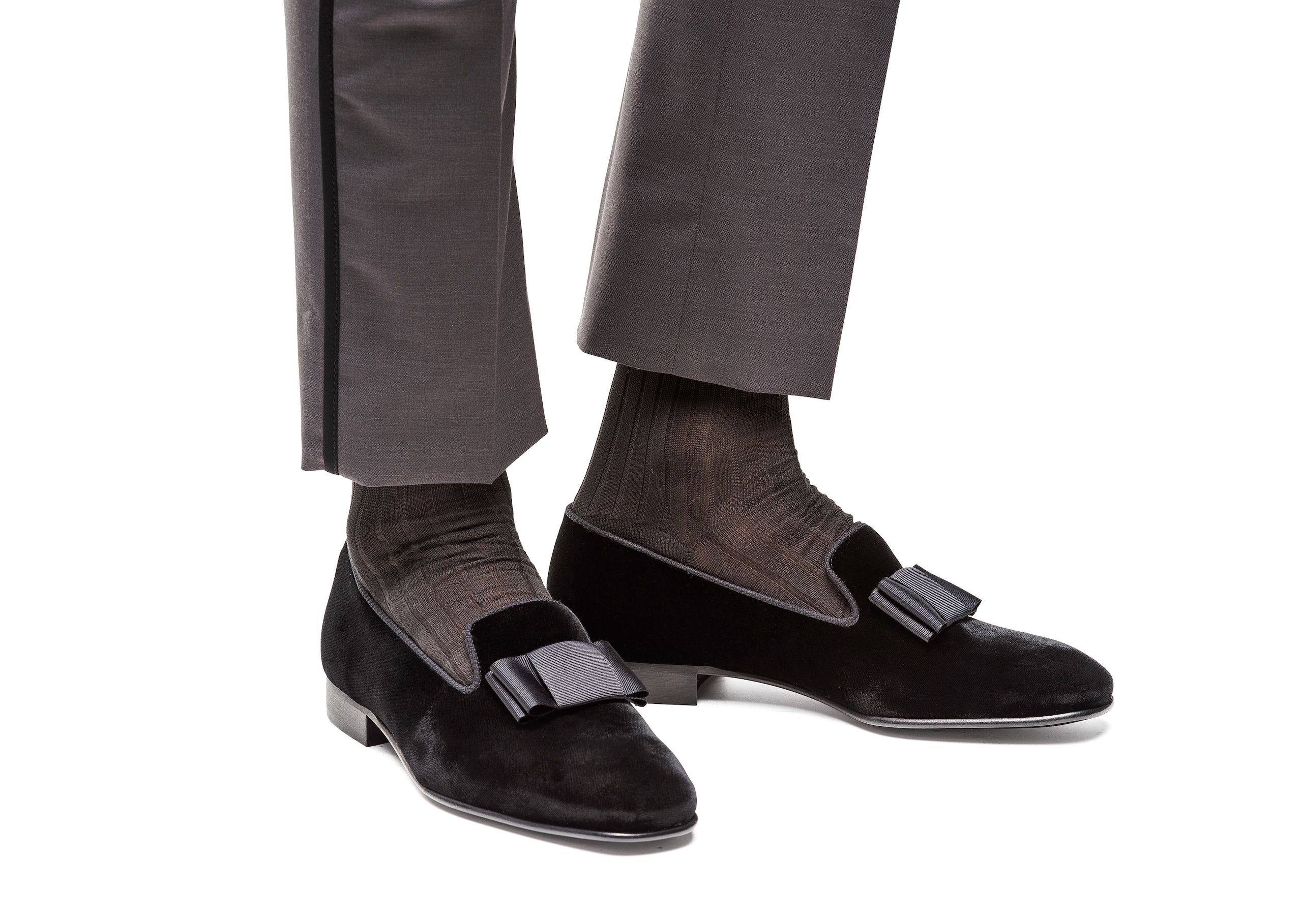 Witham Church's Mocassin en Velours, Couronne Noir
