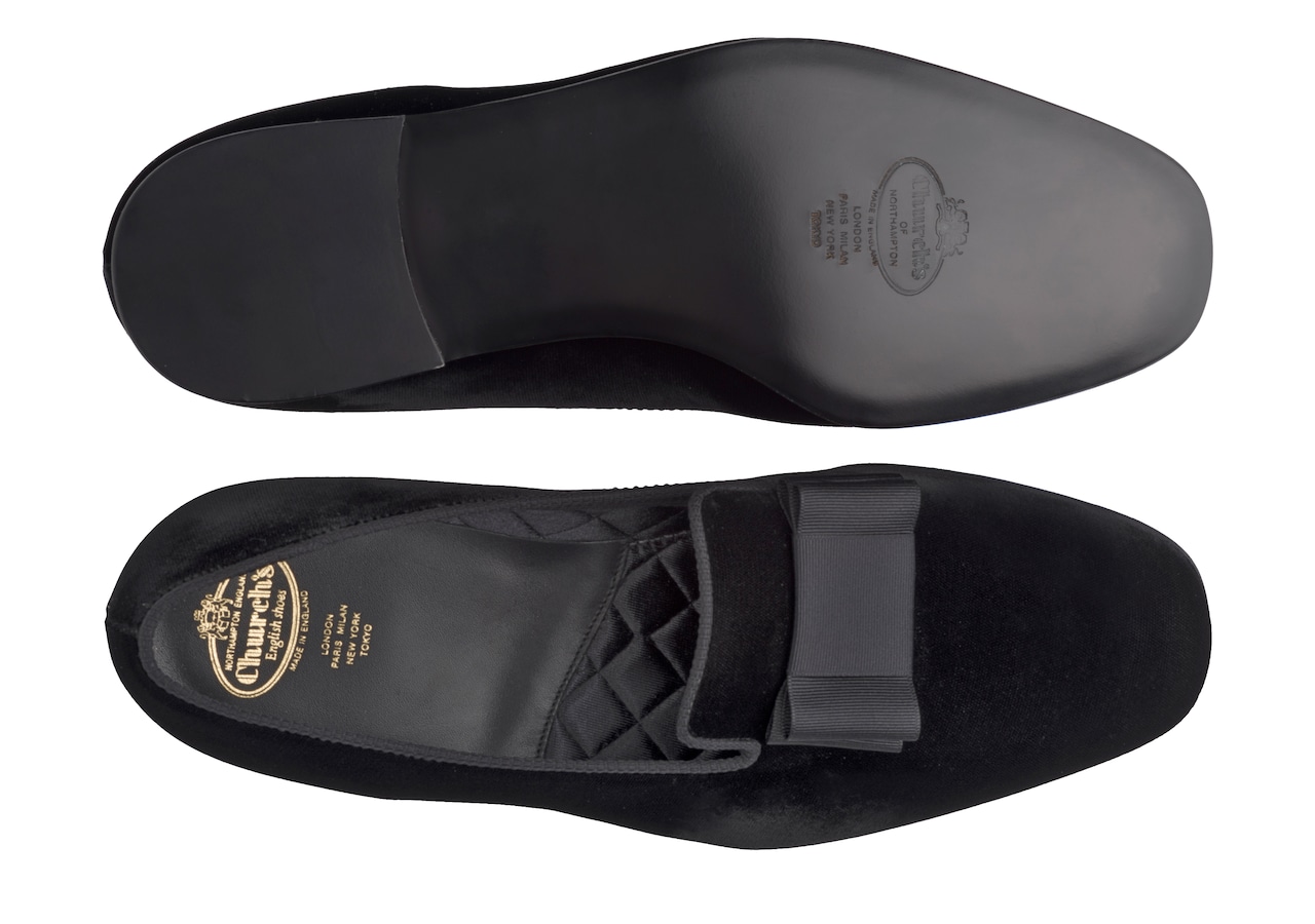 Men s Velvet Loafer Black Church s